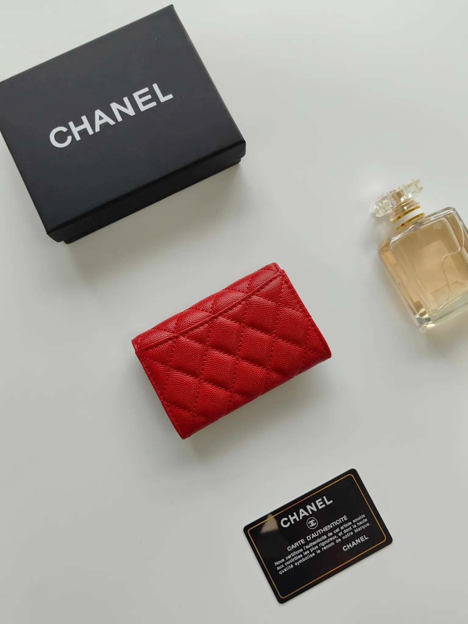 ￥110 CHANEL Chanel classic flap card holder. Imported sheepskin and caviar cowhide, card holder and coin purse integrated, with slip pocket on the back, model number: AP448, size: 7.5 × 11.3 × 2.1 cm