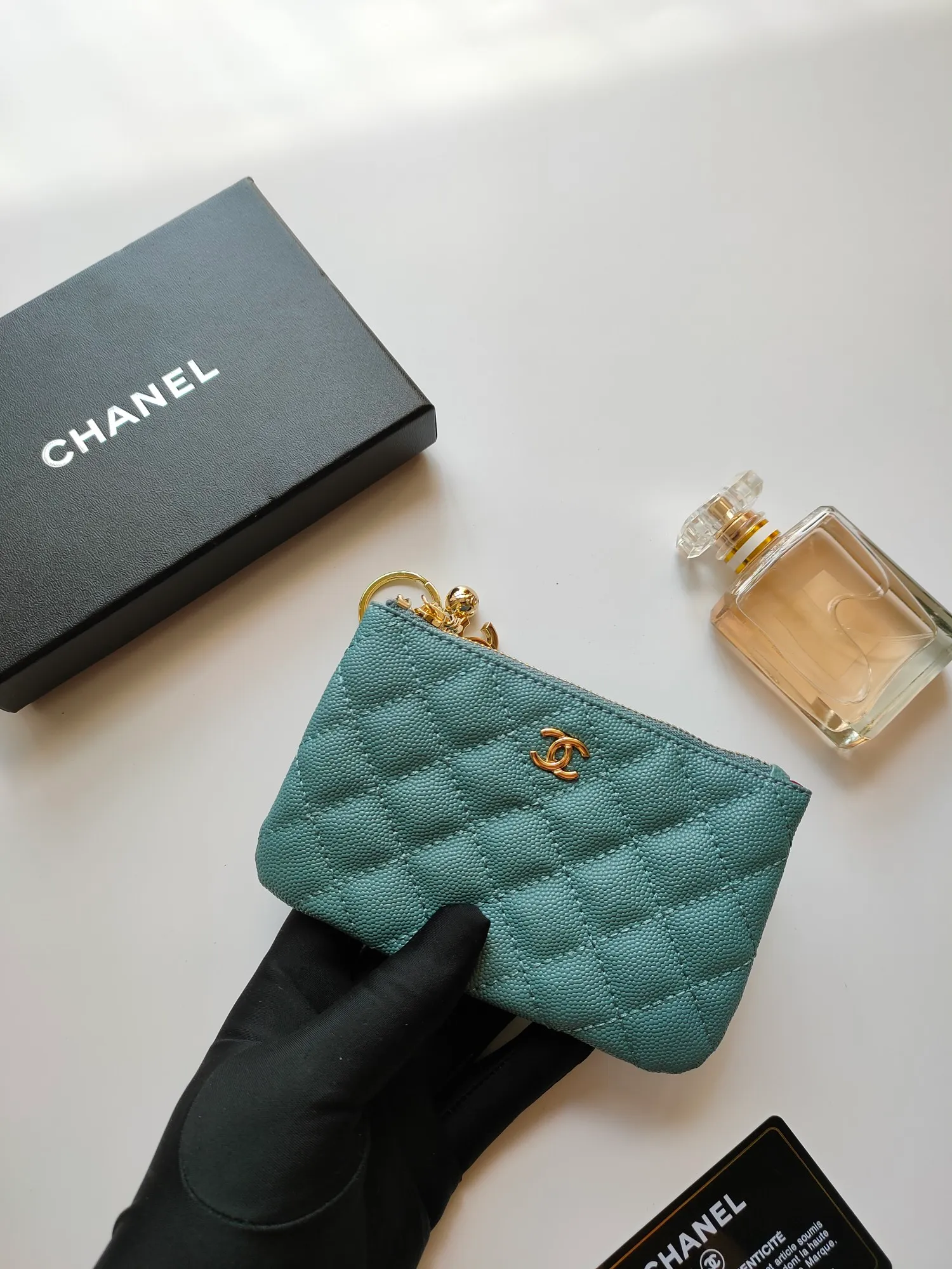 ￥120 CHANEL's new pendant coin purse 💦Model No. A50168 top-quality leather hardware, rhombus pattern. Beautiful details, complete package! Size:14-10-1cm