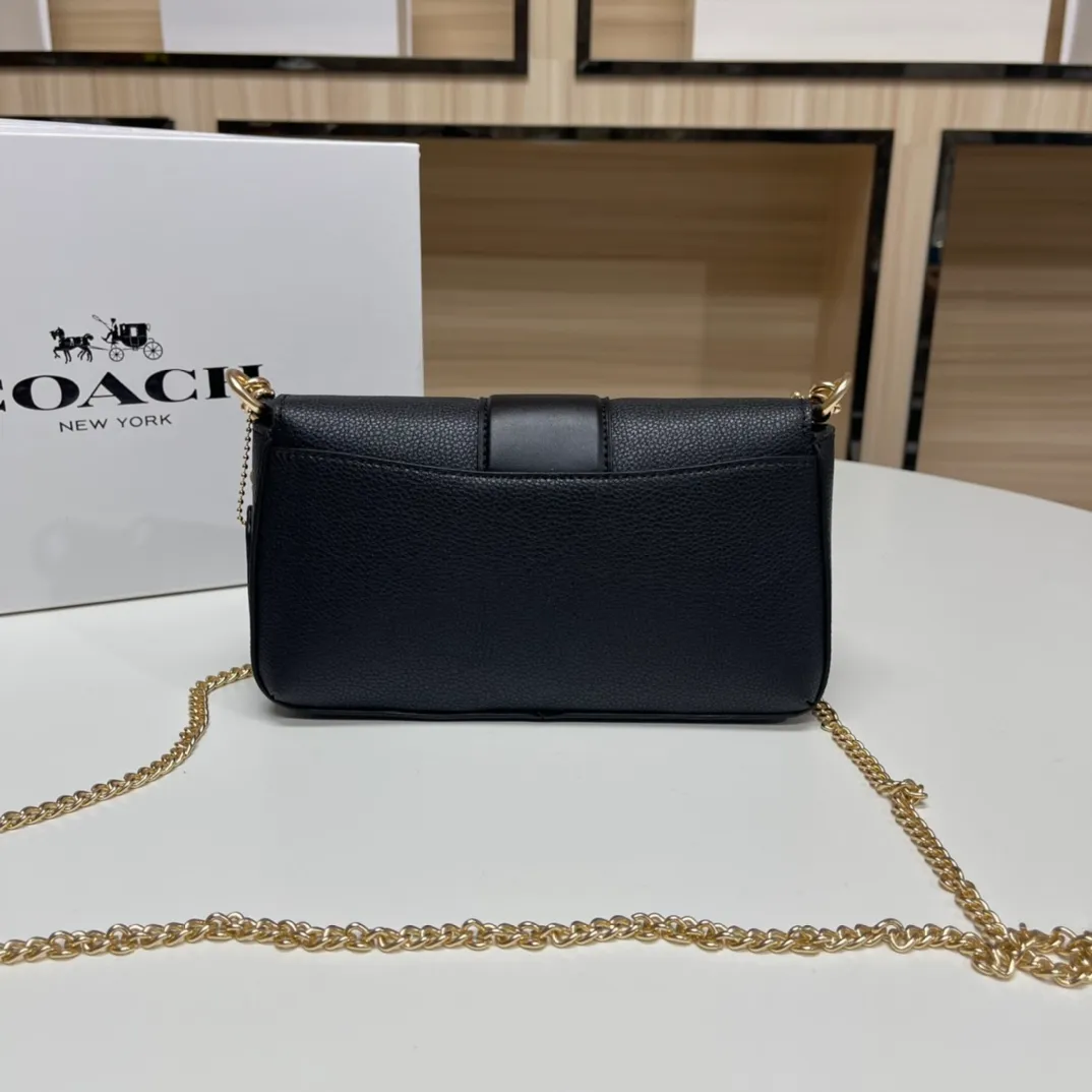 Top original order p420💰COACH Classic Outlet new GRACE flip shoulder crossbody bag for women, model CC033. Size: 22X12.5X5.5