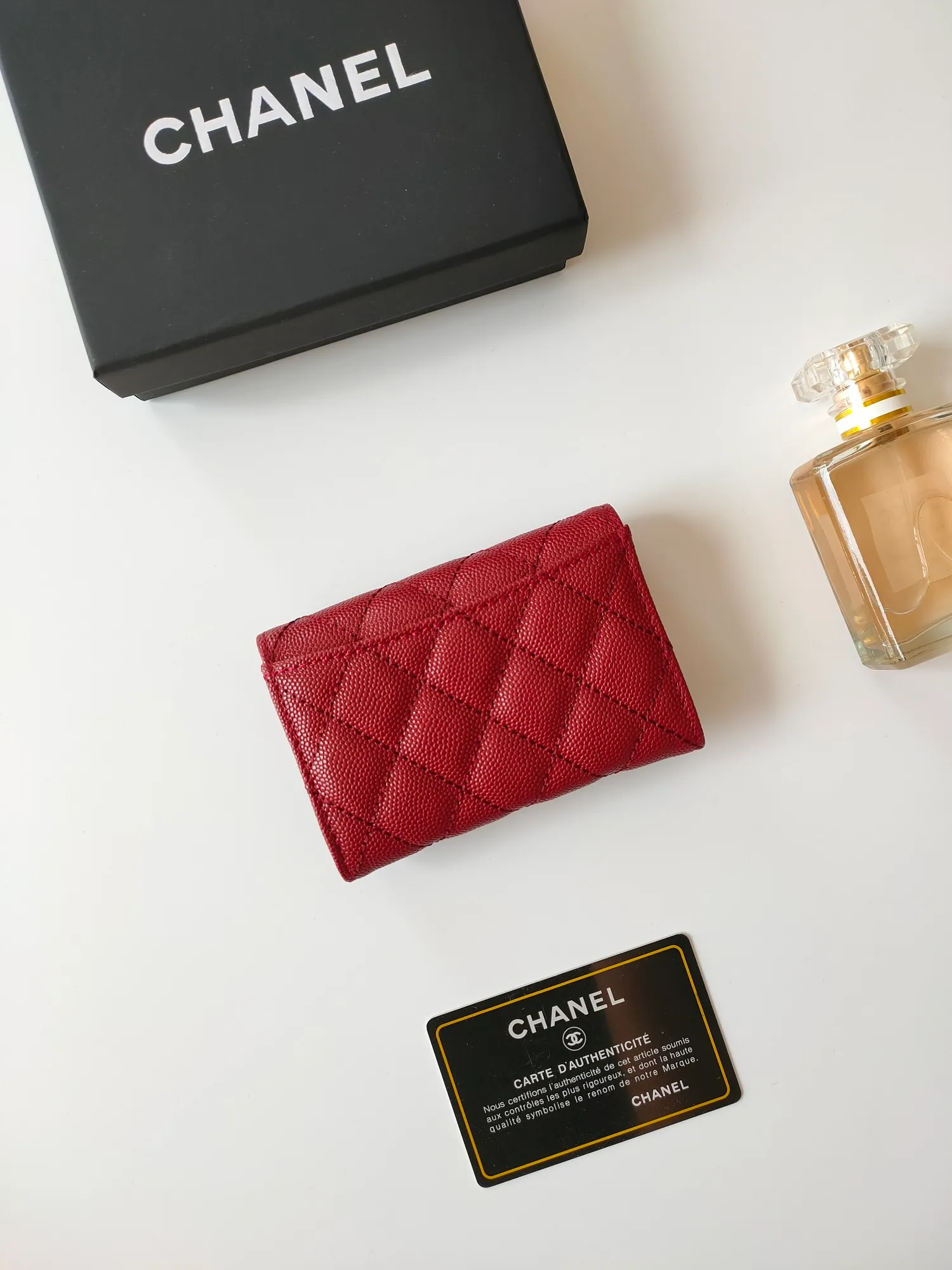 ￥110 CHANEL Chanel classic flap card holder. Imported sheepskin and caviar cowhide, card holder and coin purse integrated, with slip pocket on the back, model number: AP448, size: 7.5 × 11.3 × 2.1 cm