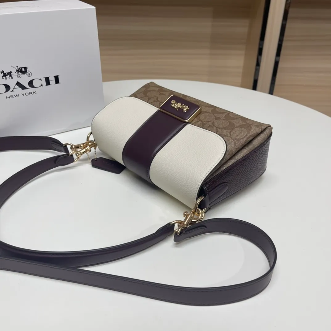 Top original order p480💰COACH counter synchronization outlet new GRACE flip shoulder crossbody bag for women, model CC068 size: 26*16*8.5
