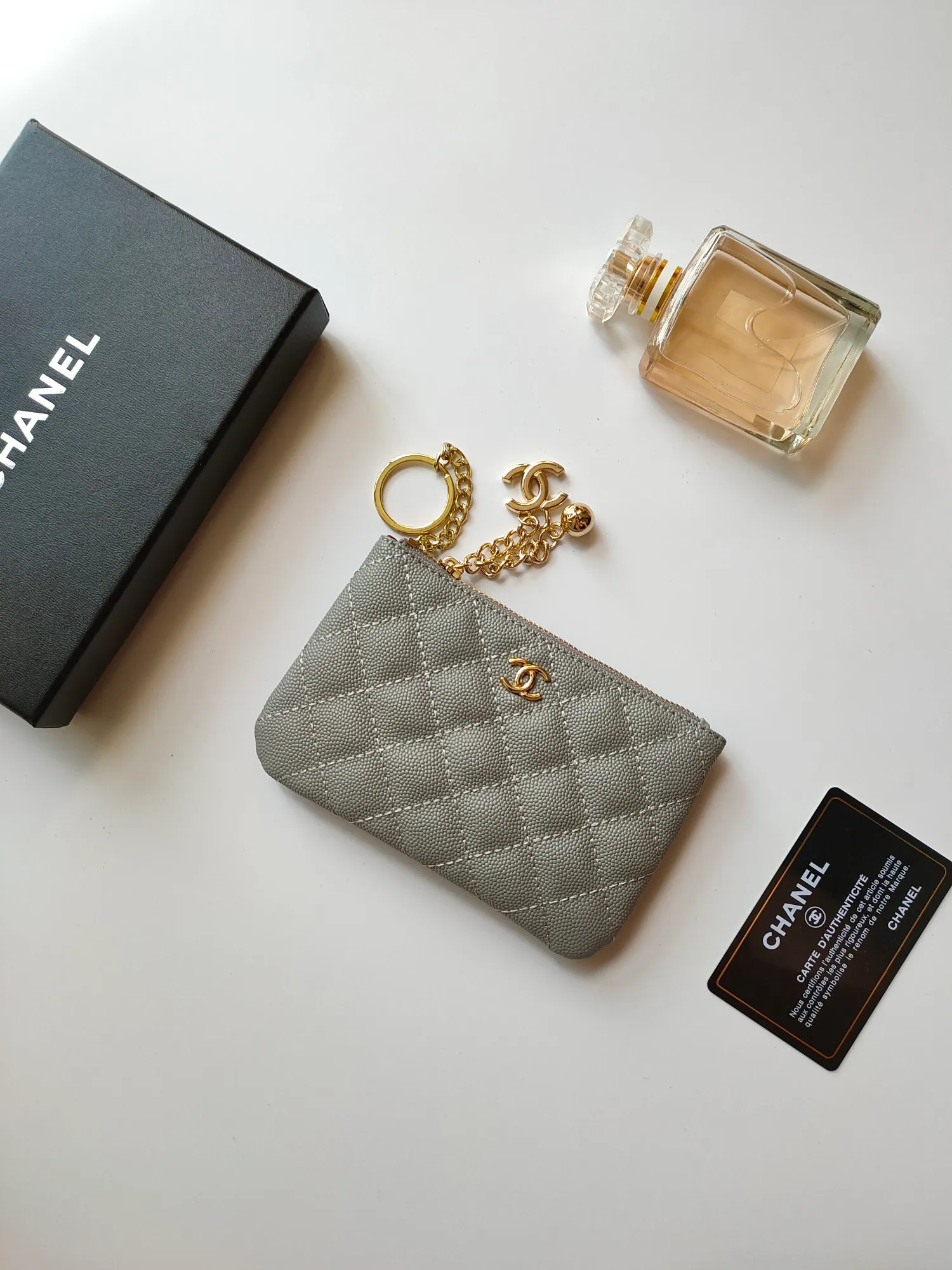 ￥120 CHANEL's new pendant coin purse 💦Model No. A50168 top-quality leather hardware, rhombus pattern. Beautiful details, complete package! Size:14-10-1cm