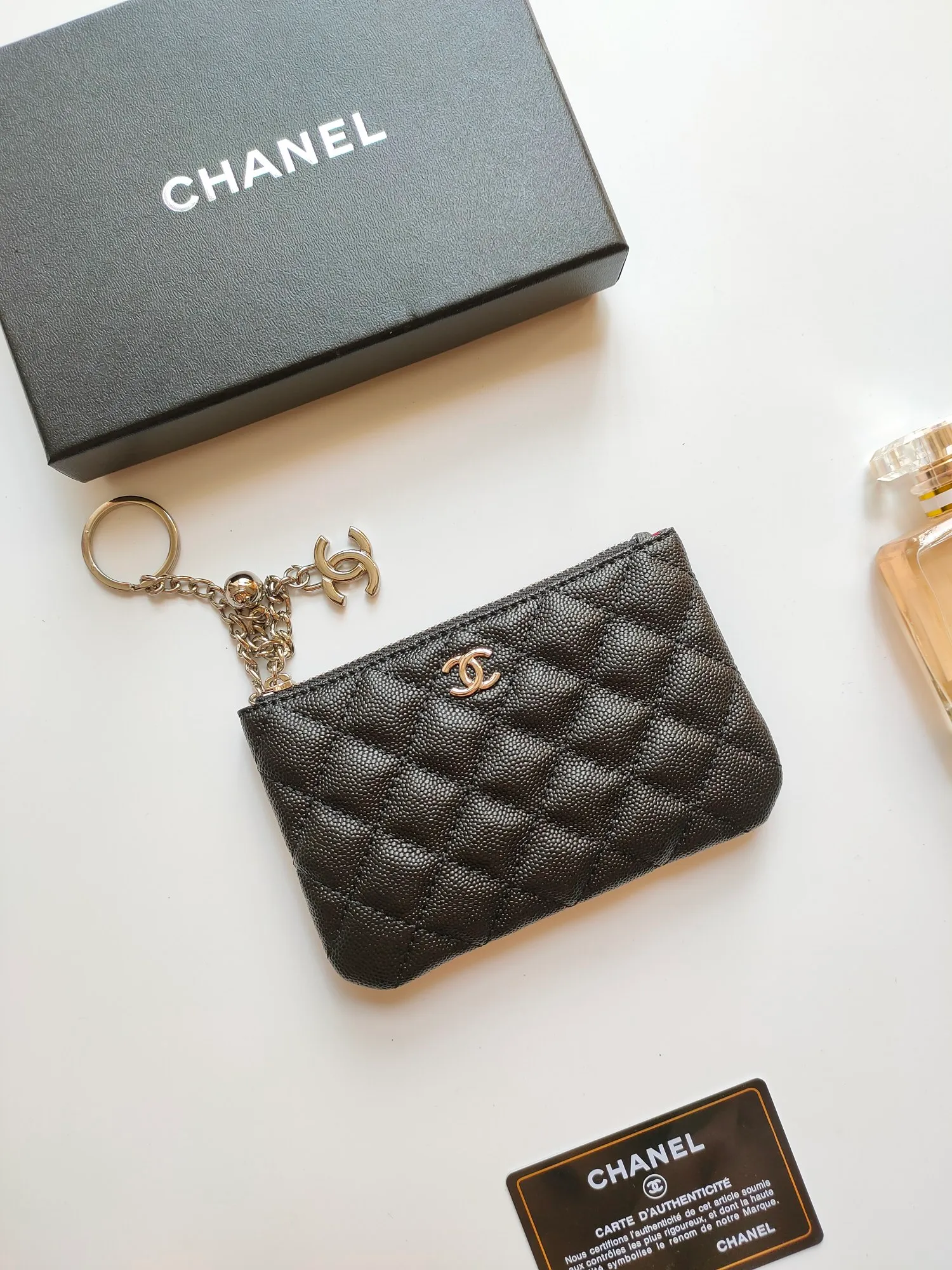 ￥120 CHANEL's new pendant coin purse 💦Model No. A50168 top-quality leather hardware, rhombus pattern. Beautiful details, complete package! Size:14-10-1cm