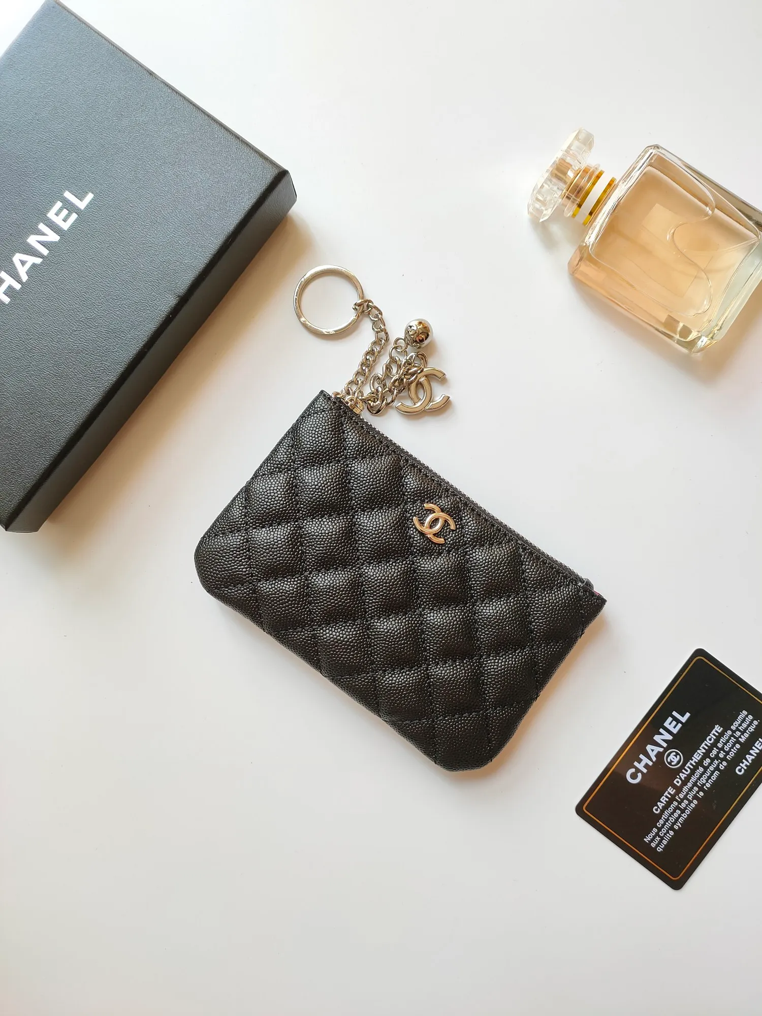 ￥120 CHANEL's new pendant coin purse 💦Model No. A50168 top-quality leather hardware, rhombus pattern. Beautiful details, complete package! Size:14-10-1cm