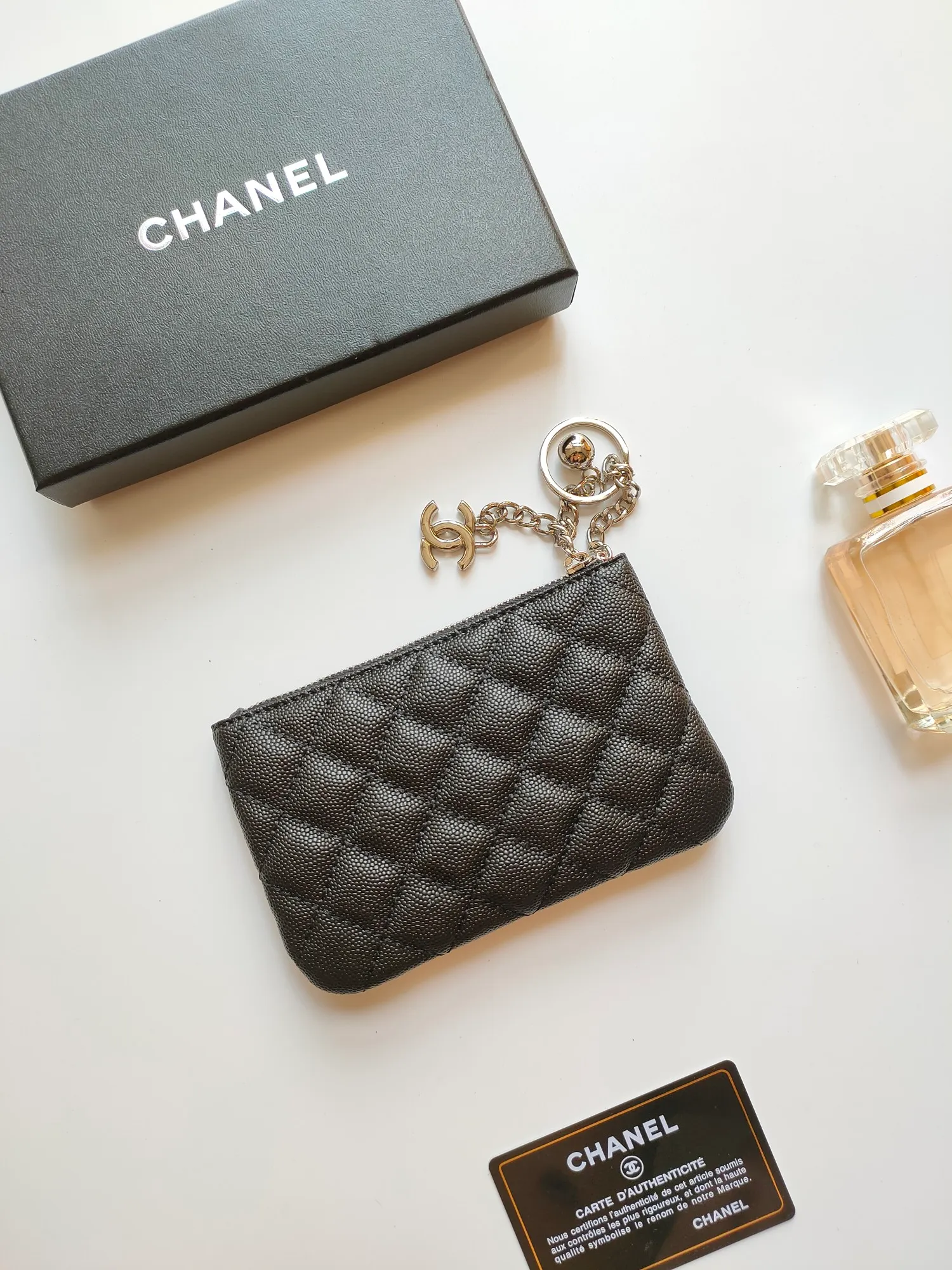￥120 CHANEL's new pendant coin purse 💦Model No. A50168 top-quality leather hardware, rhombus pattern. Beautiful details, complete package! Size:14-10-1cm