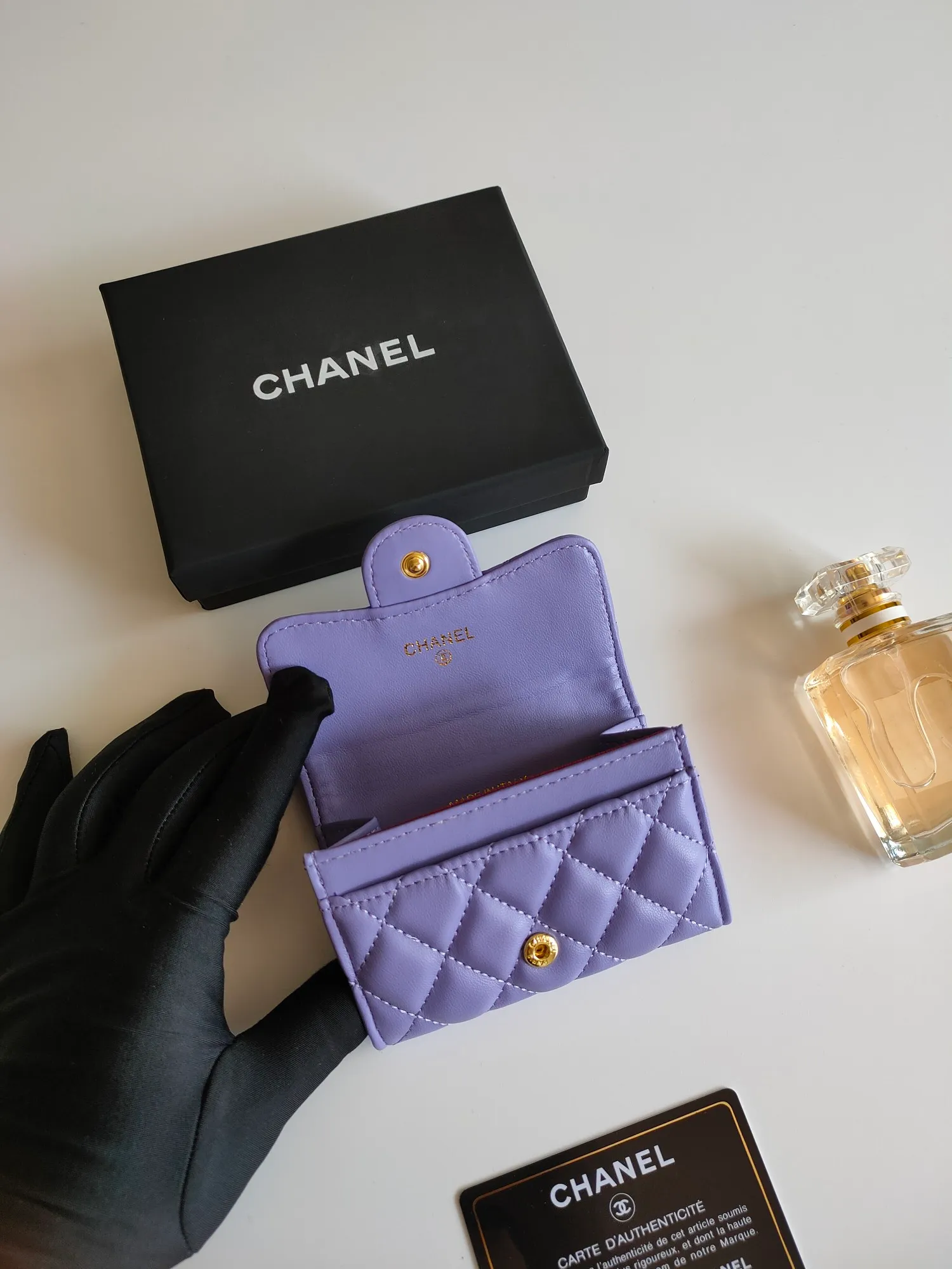￥110 CHANEL Chanel classic flap card holder. Imported sheepskin and caviar cowhide, card holder and coin purse integrated, with slip pocket on the back, model number: AP448, size: 7.5 × 11.3 × 2.1 cm