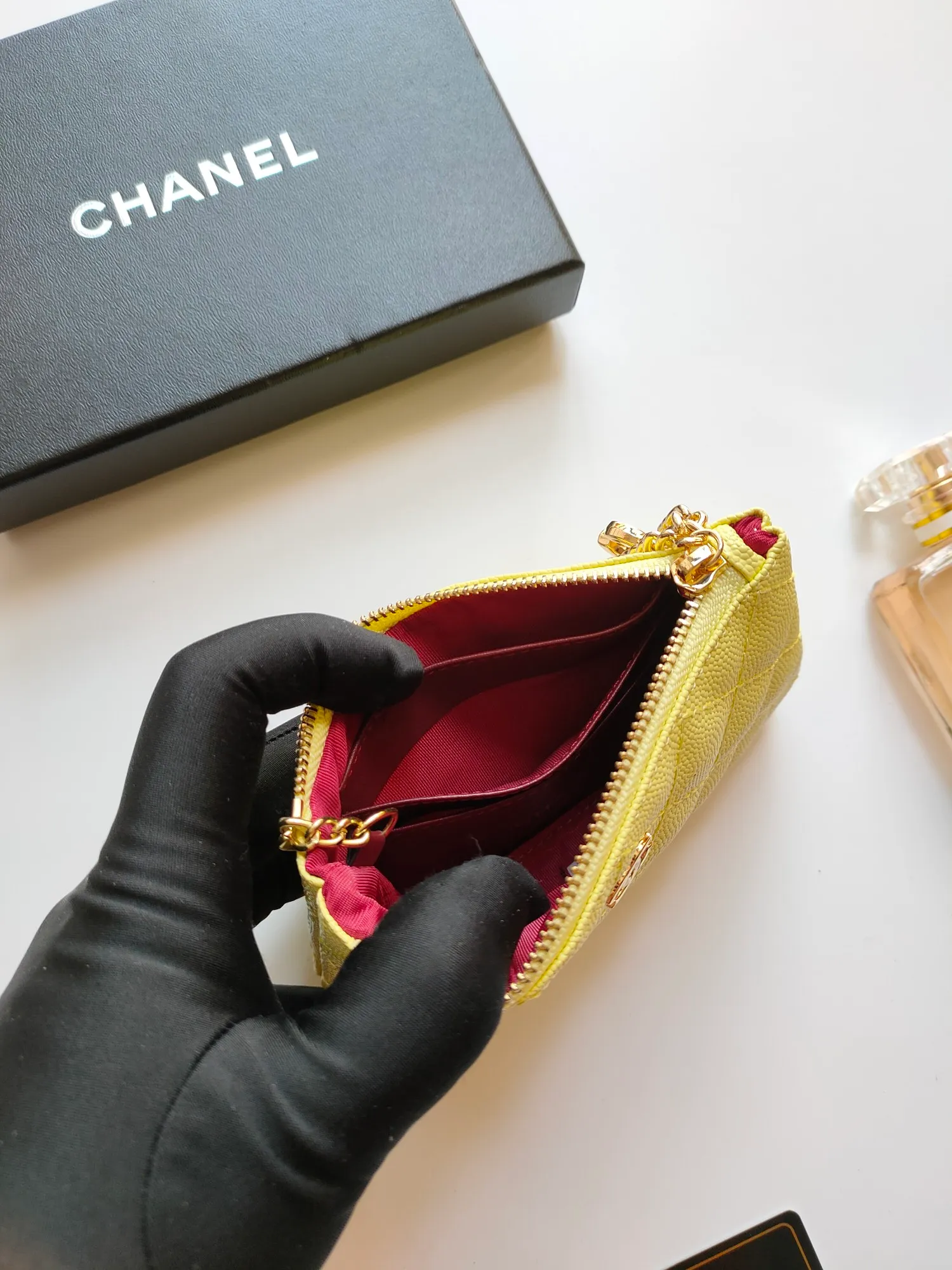 ￥120 CHANEL's new pendant coin purse 💦Model No. A50168 top-quality leather hardware, rhombus pattern. Beautiful details, complete package! Size:14-10-1cm