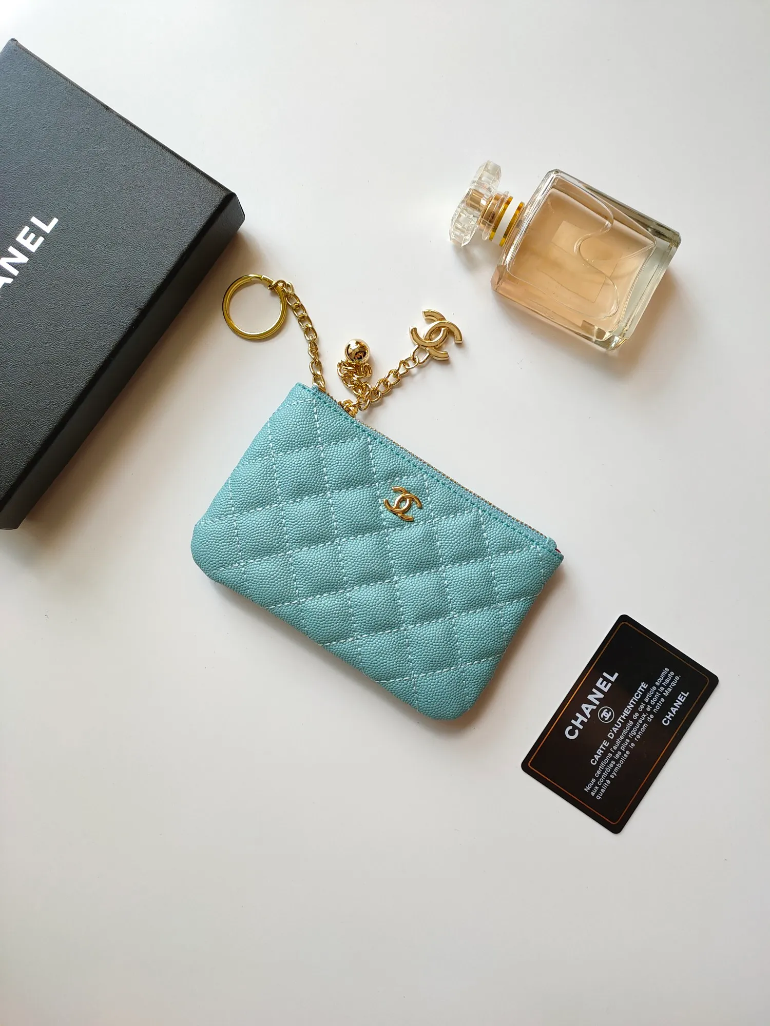 ￥120 CHANEL's new pendant coin purse 💦Model No. A50168 top-quality leather hardware, rhombus pattern. Beautiful details, complete package! Size:14-10-1cm