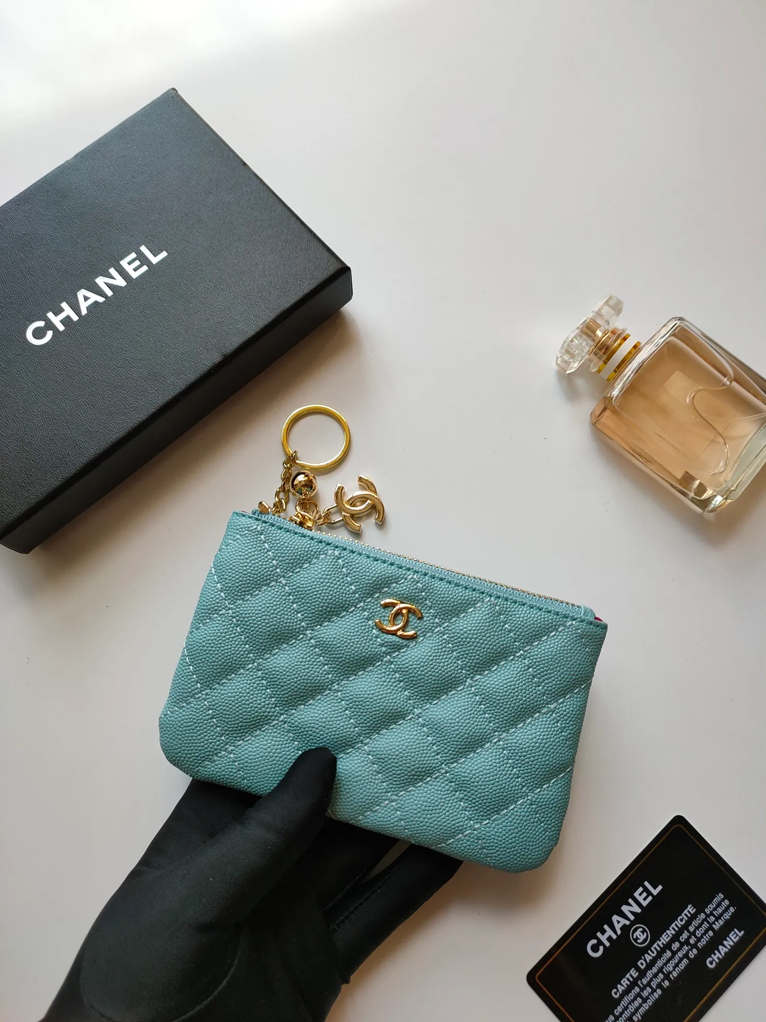 ￥120 CHANEL's new pendant coin purse 💦Model No. A50168 top-quality leather hardware, rhombus pattern. Beautiful details, complete package! Size:14-10-1cm