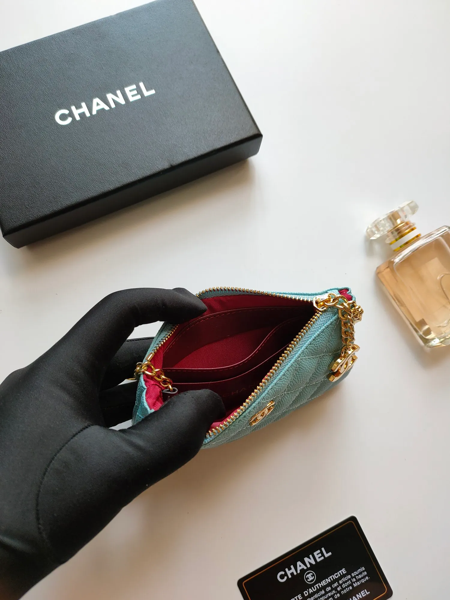 ￥120 CHANEL's new pendant coin purse 💦Model No. A50168 top-quality leather hardware, rhombus pattern. Beautiful details, complete package! Size:14-10-1cm