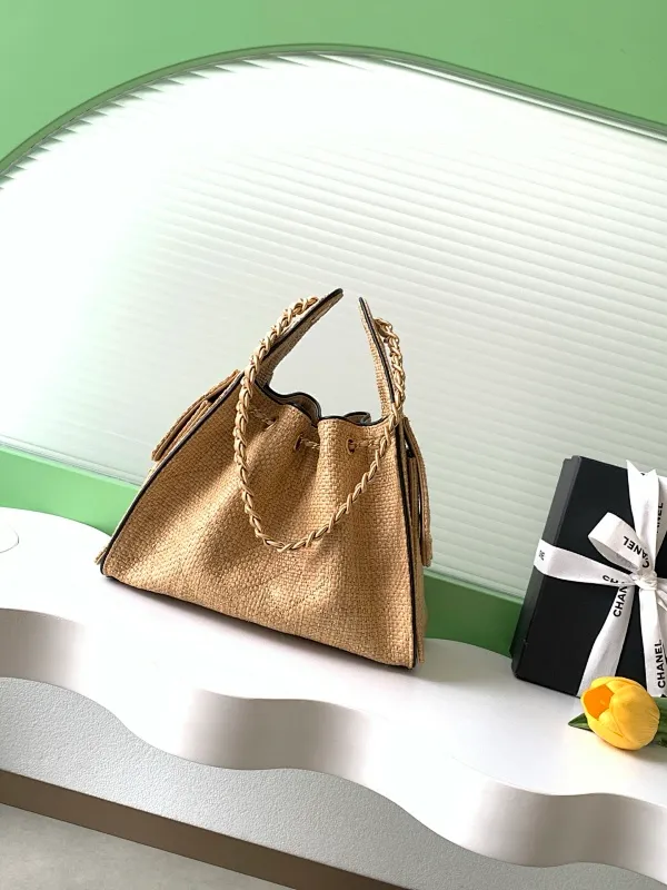 All Categories Official Website "Brand Women's Bags" Women's Bags 💙 Chanel 2026 New CHANEL Straw Bucket Bag