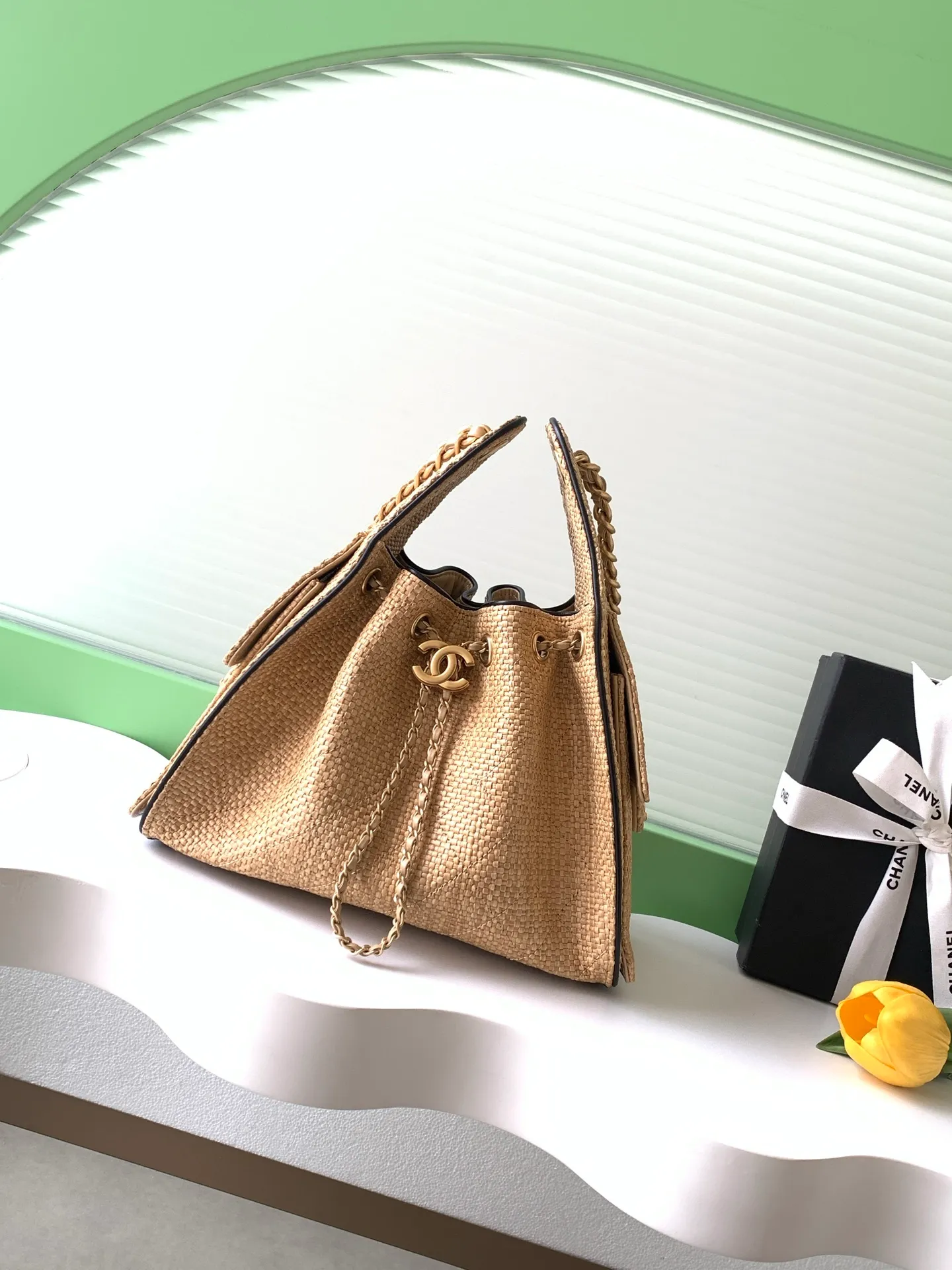 All Categories Official Website "Brand Women's Bags" Women's Bags 💙 Chanel 2026 New CHANEL Straw Bucket Bag