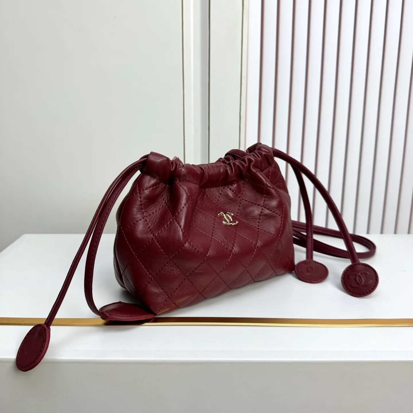 All Categories Official Website "Brand Women's Bags" Women's Bags 💙 Chanel 2026 Official Website CHANEL Diamond Drawstring Bucket Bag