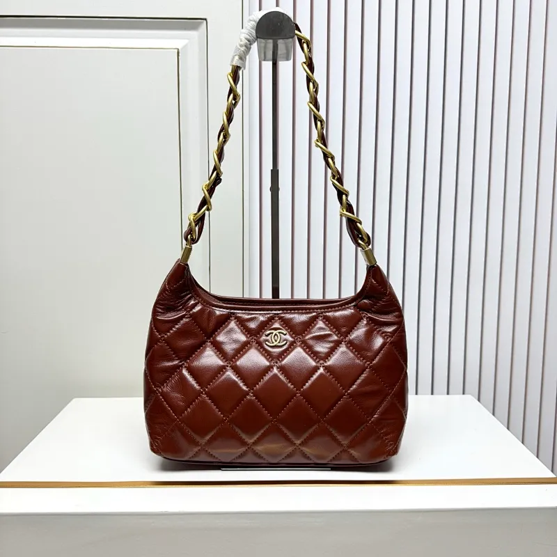 All Categories Official Website "Brand Women's Bags" Women's Bags 💙 Chanel 2026 Official Website CHANEL Oil Wax Leather Wandering Hobo Underarm Bag