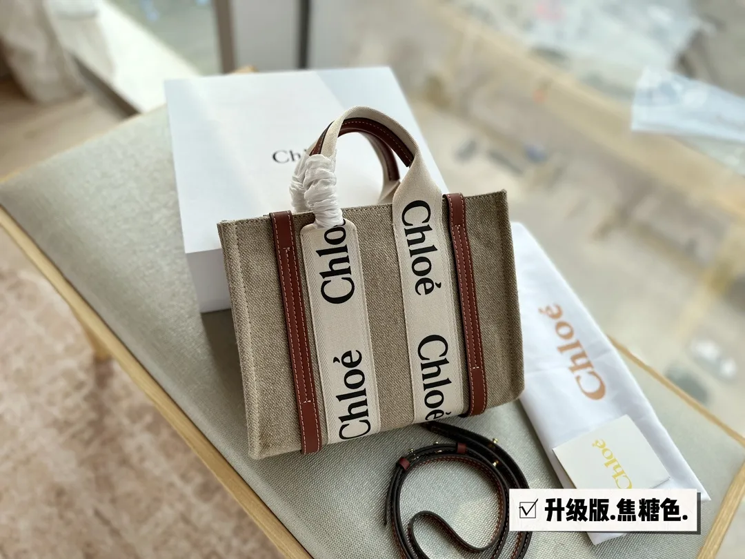 All Categories Official Website "Brand Women's Bags" Women's Bags 💙 Chloe 2023 New Chloe Canvas Tote Bag Wholesale