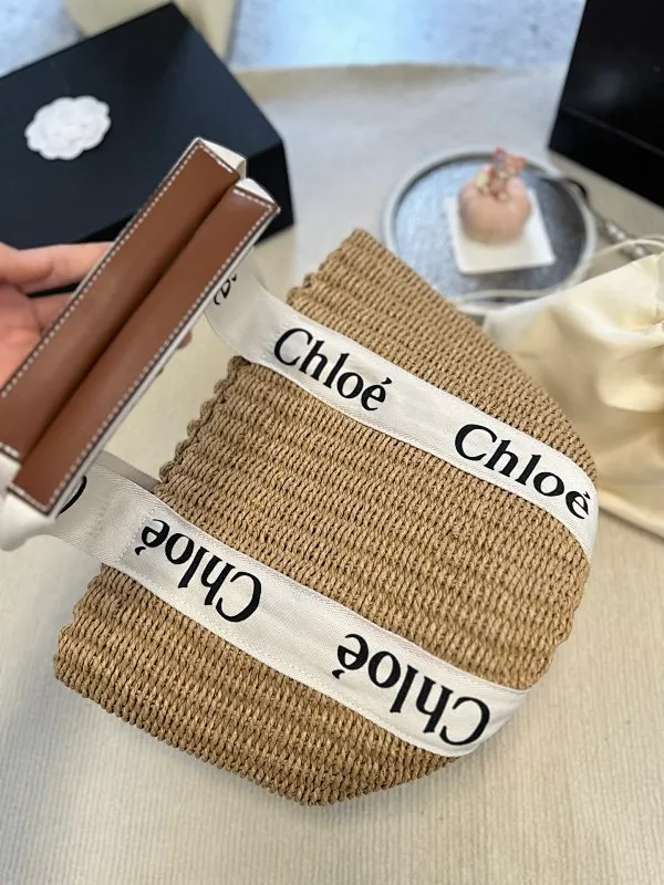 All Categories Official Website "Brand Women's Bags" Women's Bags 💙 Chloe 2023 New Chloe Straw Vegetable Basket Wholesale