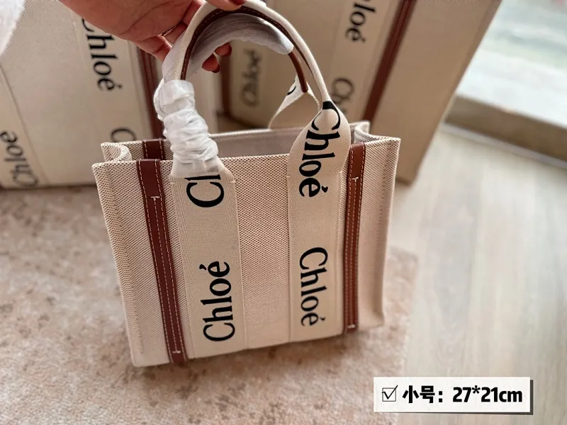 All Categories Official Website "Brand Women's Bags" Women's Bags 💙 Chloe 2023 New Chloe Canvas Tote Bag Wholesale