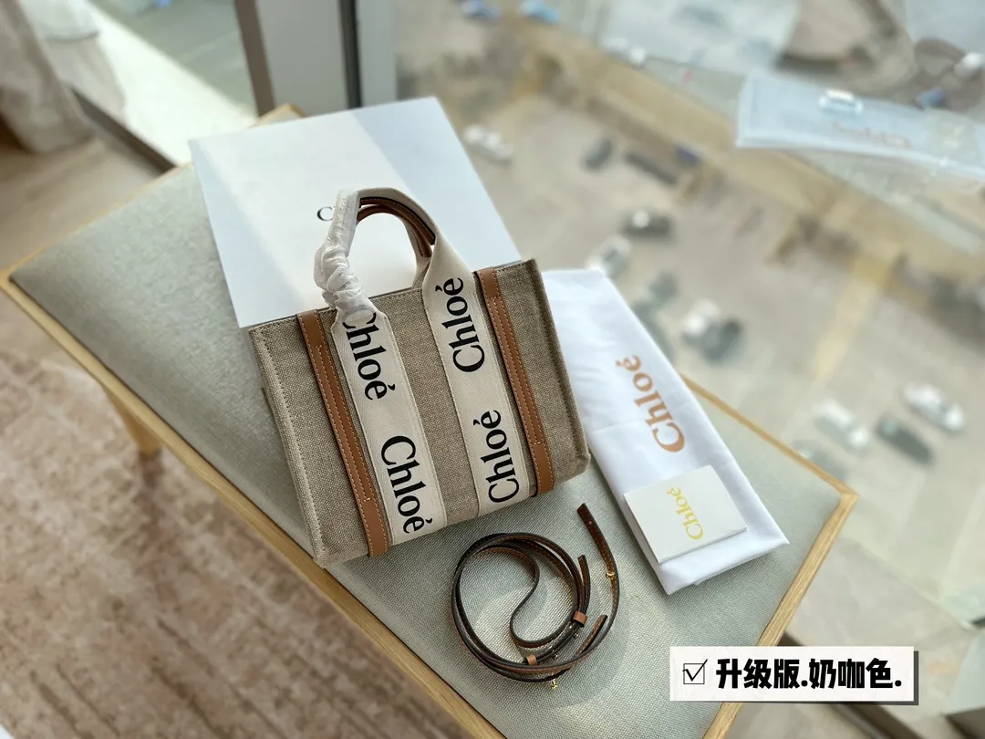 All Categories Official Website "Brand Women's Bags" Women's Bags 💙 Chloe 2023 New Chloe Canvas Tote Bag Wholesale