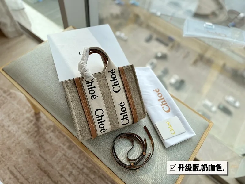All Categories Official Website "Brand Women's Bags" Women's Bags 💙 Chloe 2023 New Chloe Canvas Tote Bag Wholesale