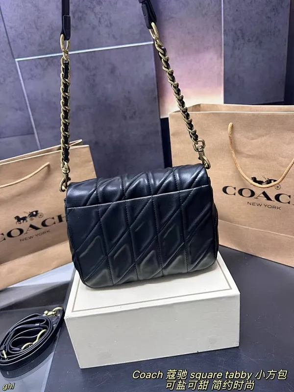 All Categories Official Website "Brand Women's Bags" Women's Bags 💙 COACH 2025 New COACH Square Tabby Denim Denim Bag