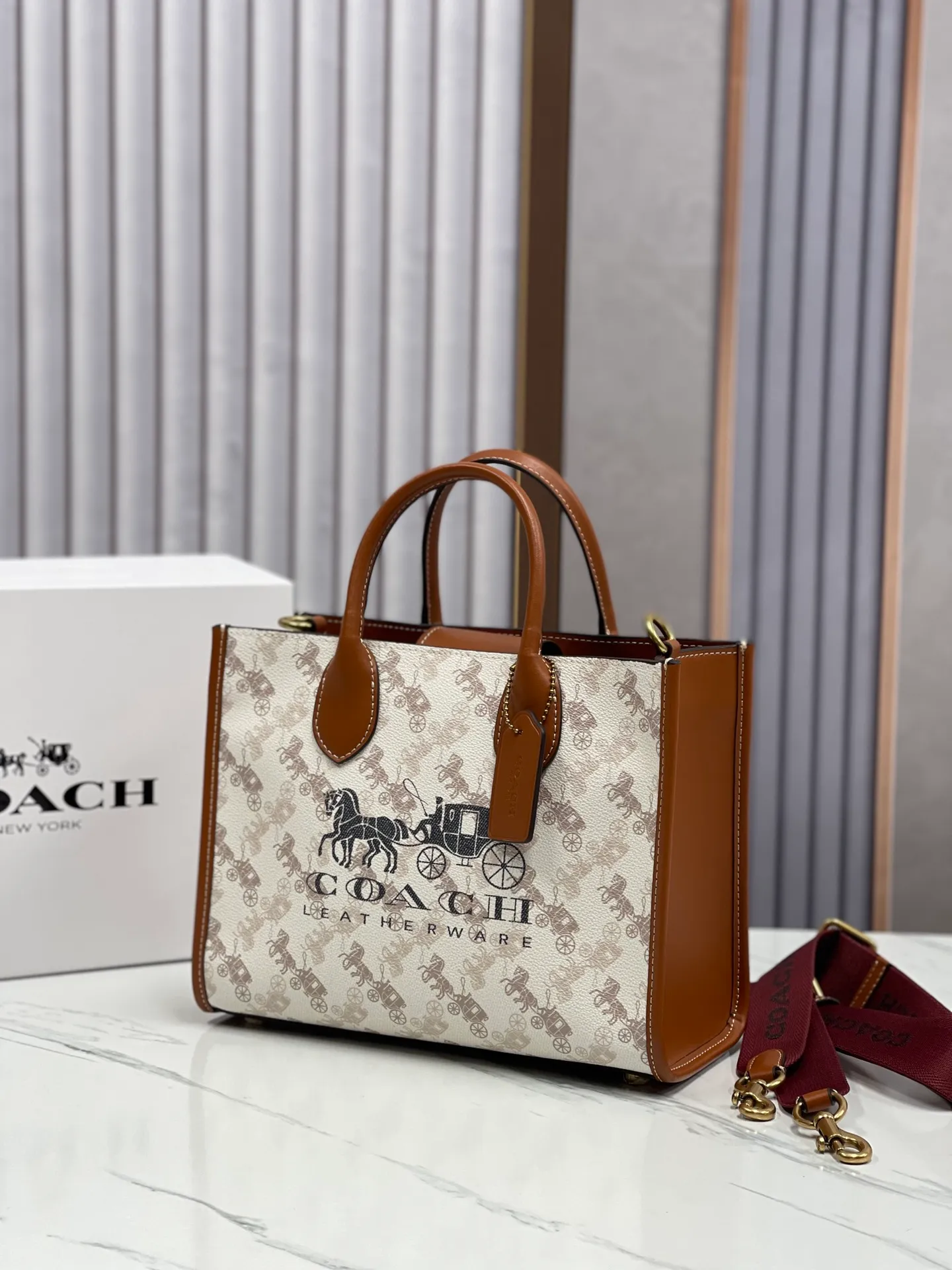 Top original order batch 460💰coach/Coach new model CR680 counter new ACE carriage pattern women's tote bag single shoulder crossbody handheld tote bag double shoulder strap design size: 26X20.5X12