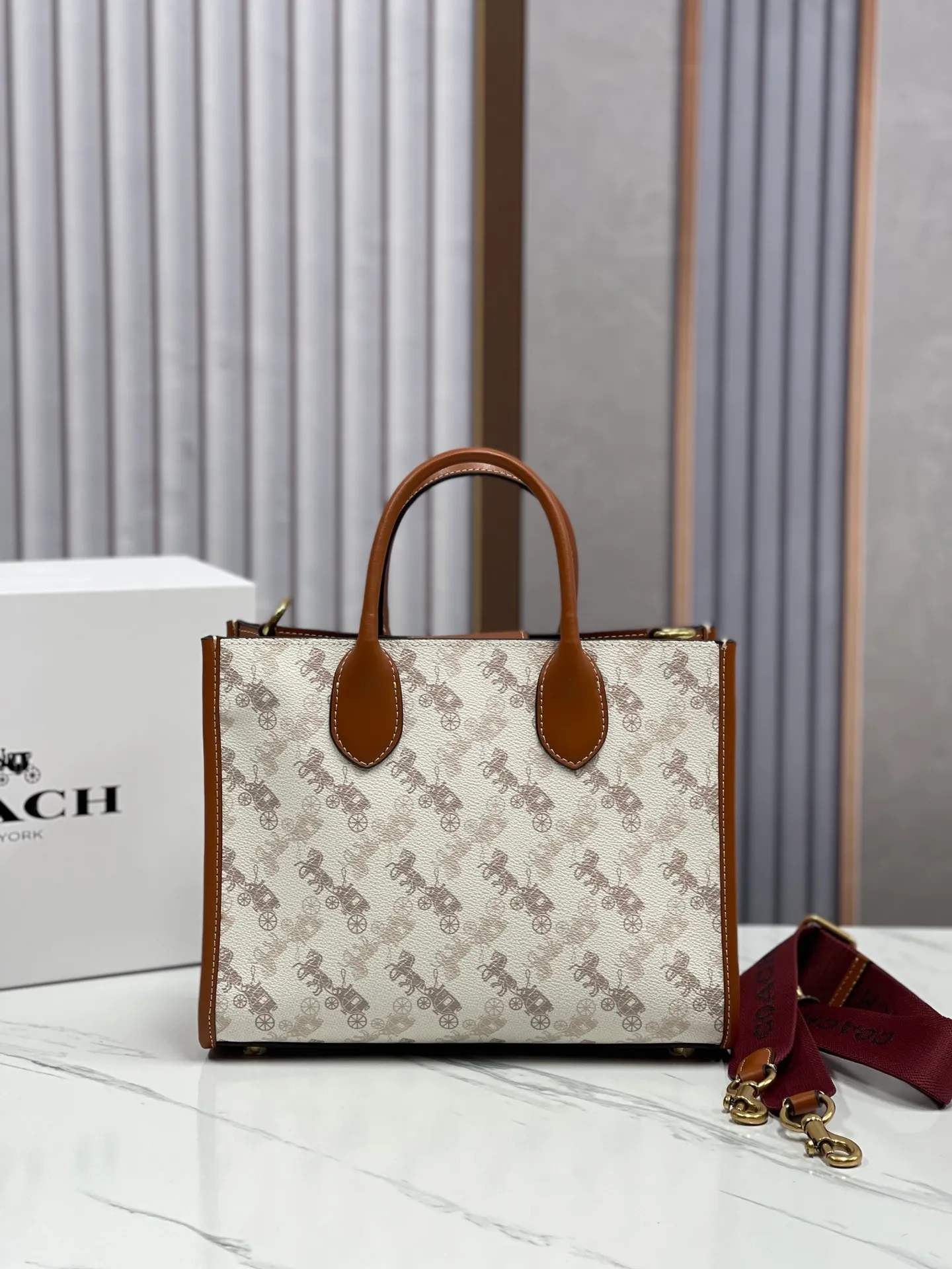 Top original order batch 460💰coach/Coach new model CR680 counter new ACE carriage pattern women's tote bag single shoulder crossbody handheld tote bag double shoulder strap design size: 26X20.5X12