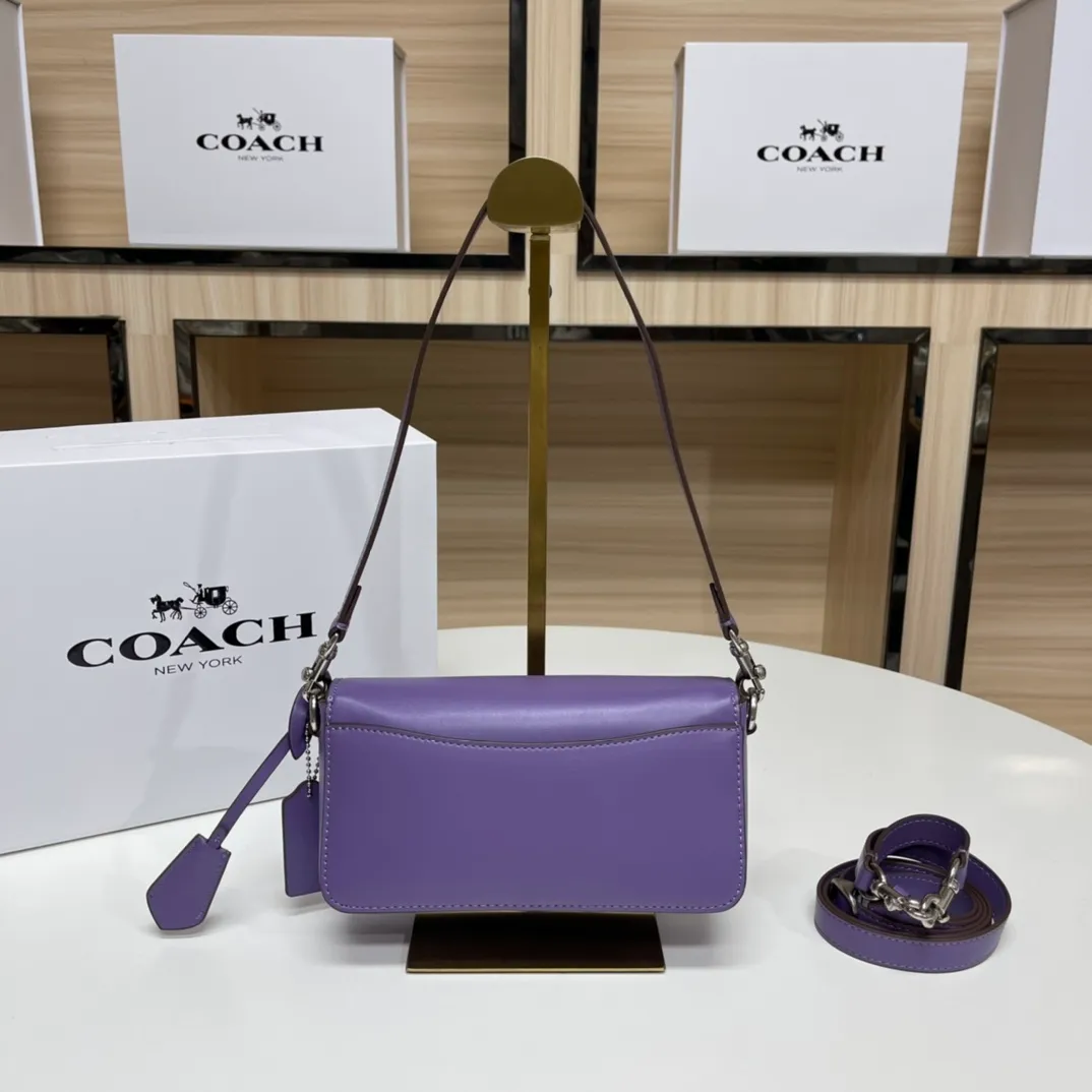 Top original order, batch 480💰Coach new Coach baguette bag, leather crossbody bag [Rose][Rose] model CE331 women's bag STUDIO BAGUETTE, size: 20*10*7[Fireworks][Fireworks][Fireworks]