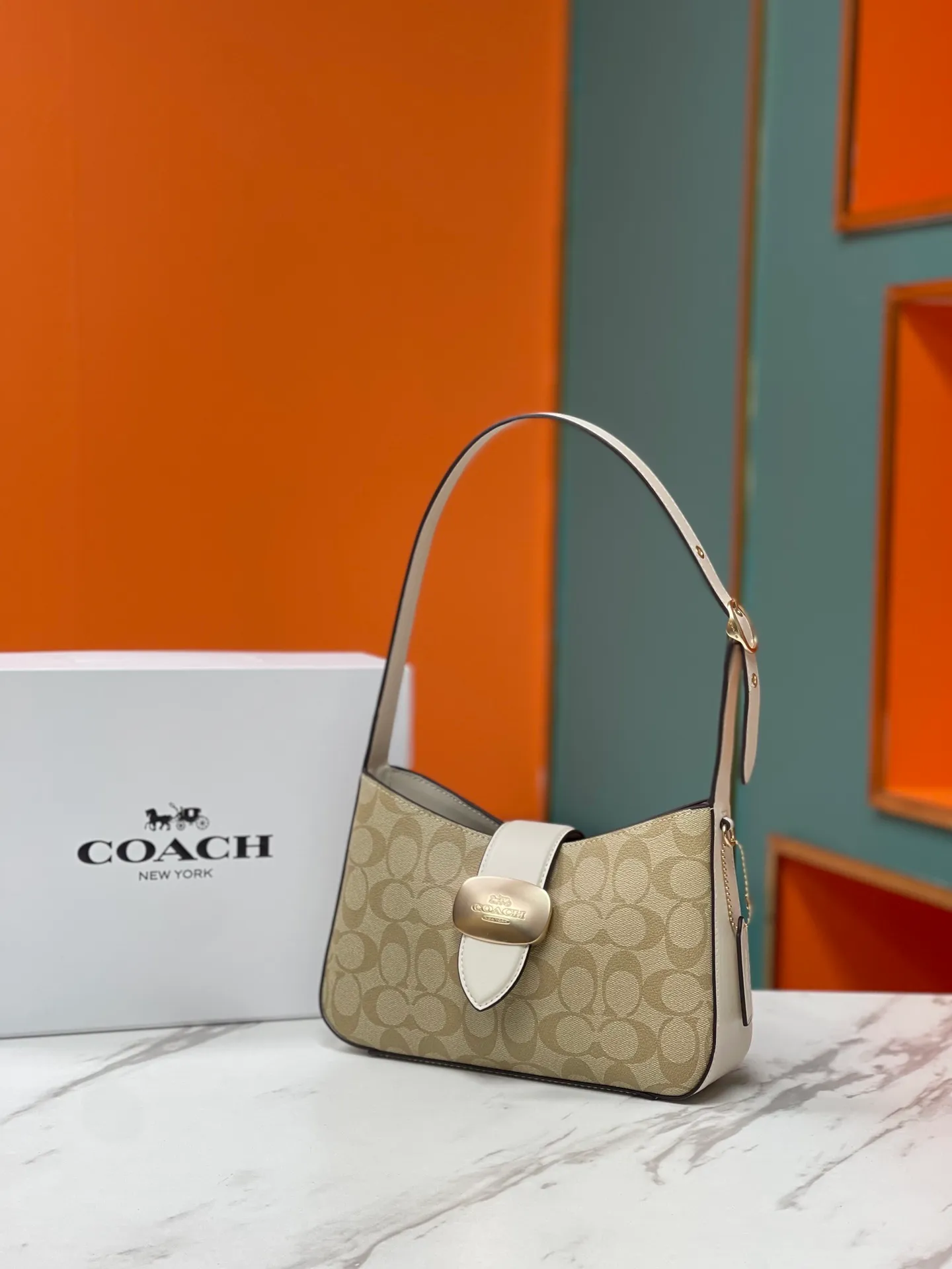 Top original order, batch 400💰Coach counter new model Eliza hobo underarm bag, model CR528. Size 25X6X17