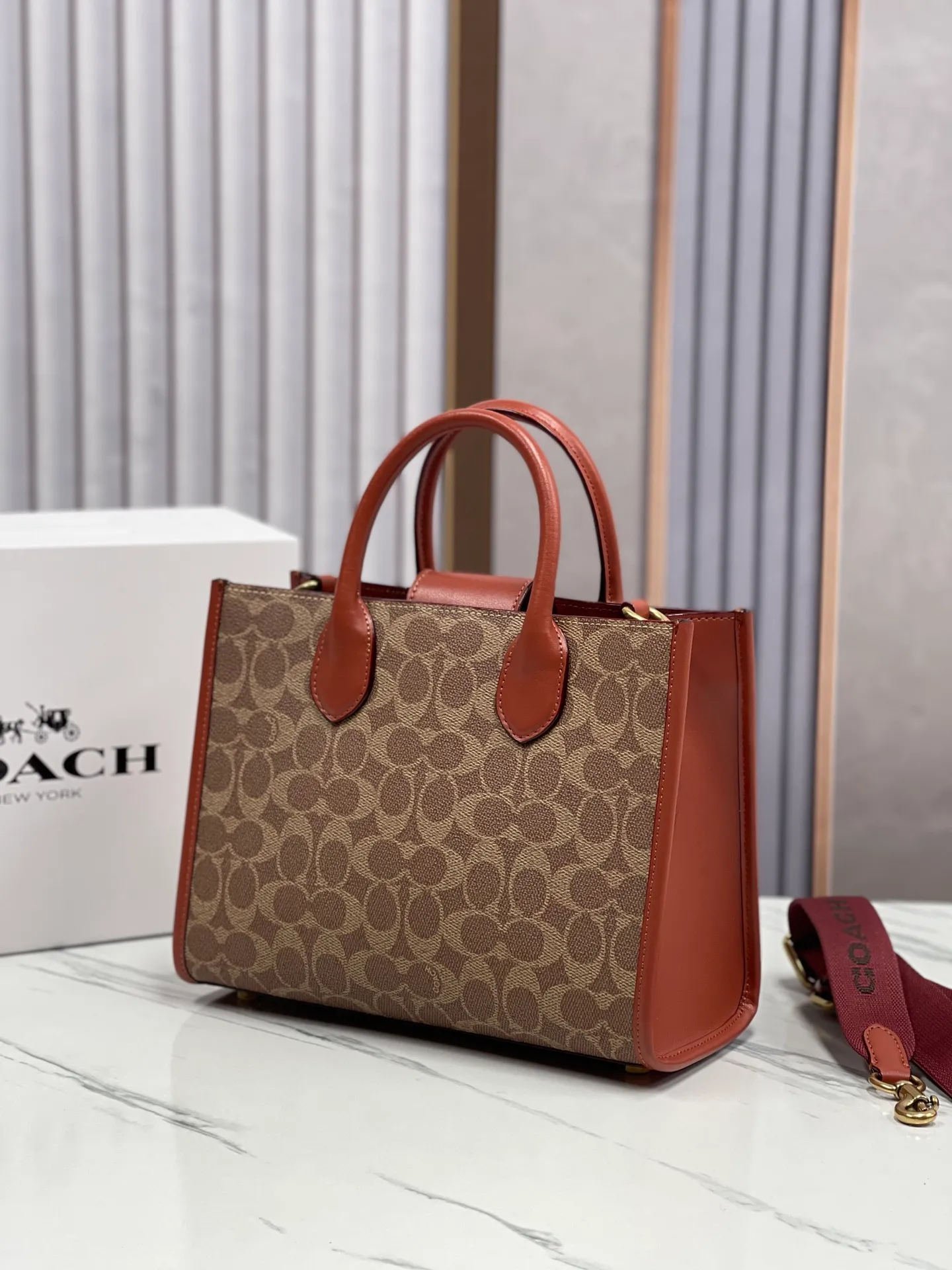 Top original order batch 480💰coach/Coach new counter new model CS251 women's tote bag single shoulder crossbody handheld tote bag double shoulder strap design, size 26X20.5X12