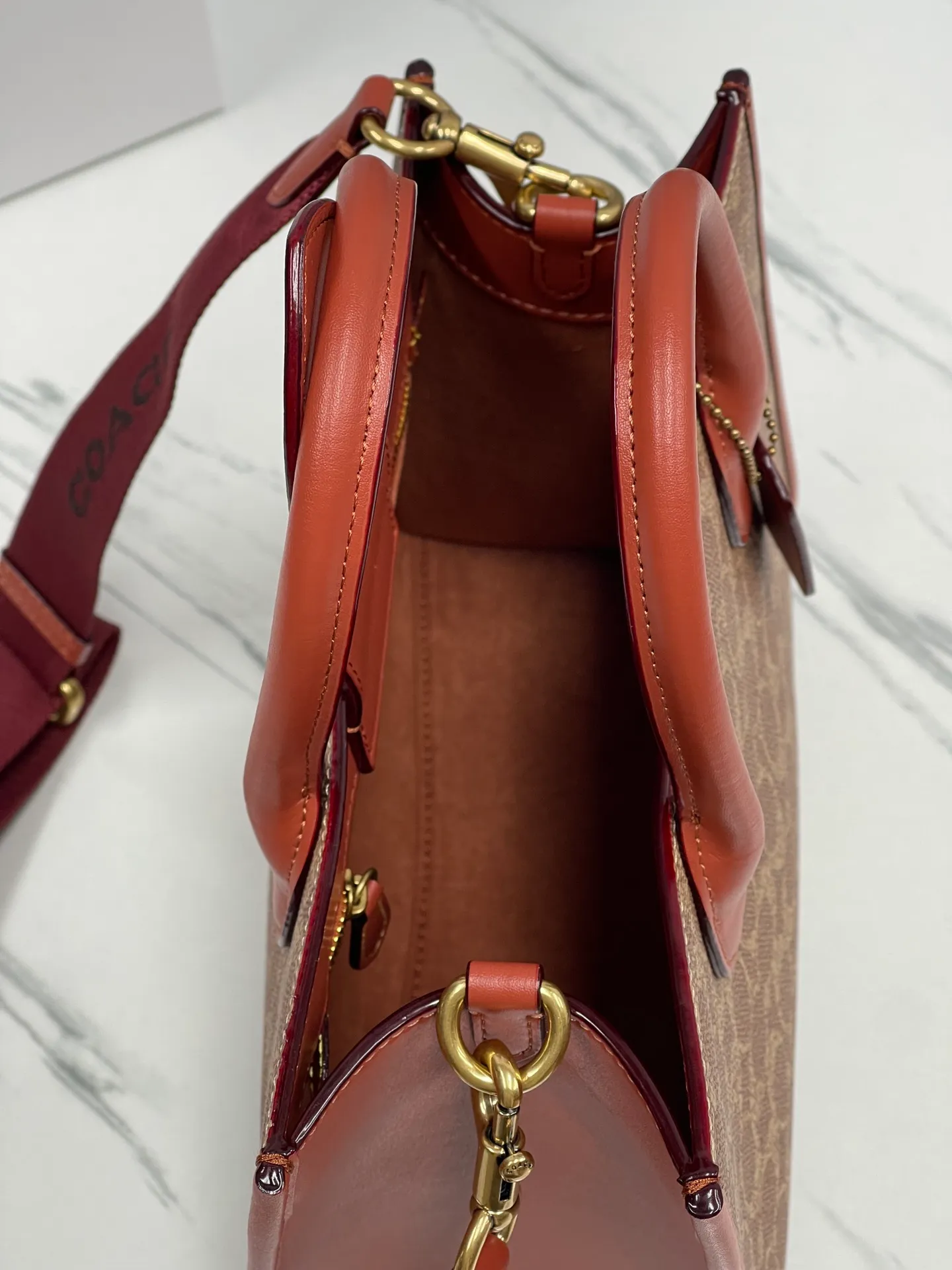 Top original order batch 480💰coach/Coach new counter new model CS251 women's tote bag single shoulder crossbody handheld tote bag double shoulder strap design, size 26X20.5X12