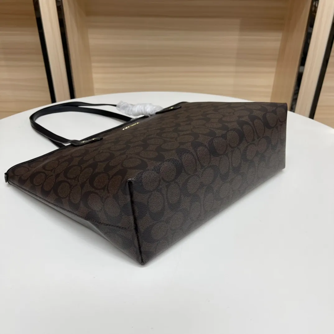 Top original order, batch 380💰Coach F58292 new shopping bag, classic C logo. Practical and versatile, can be used all year round, large capacity. Versatile! Size: 29*27*14