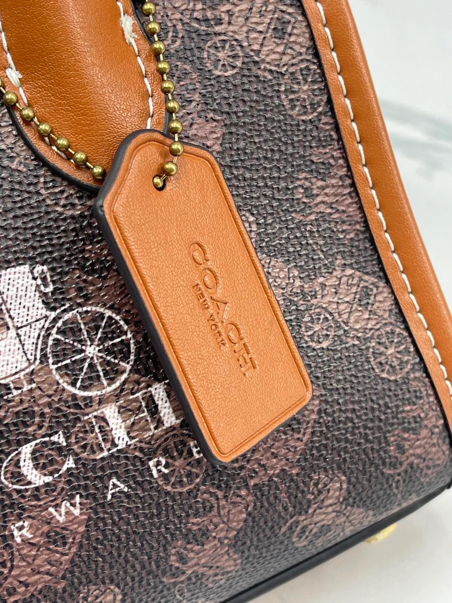 Batch 420💰coach/Coach new small model model CT890/CT891 counter new ACE carriage pattern women's tote bag single shoulder crossbody handheld tote bag double shoulder strap design size: 18·13·8