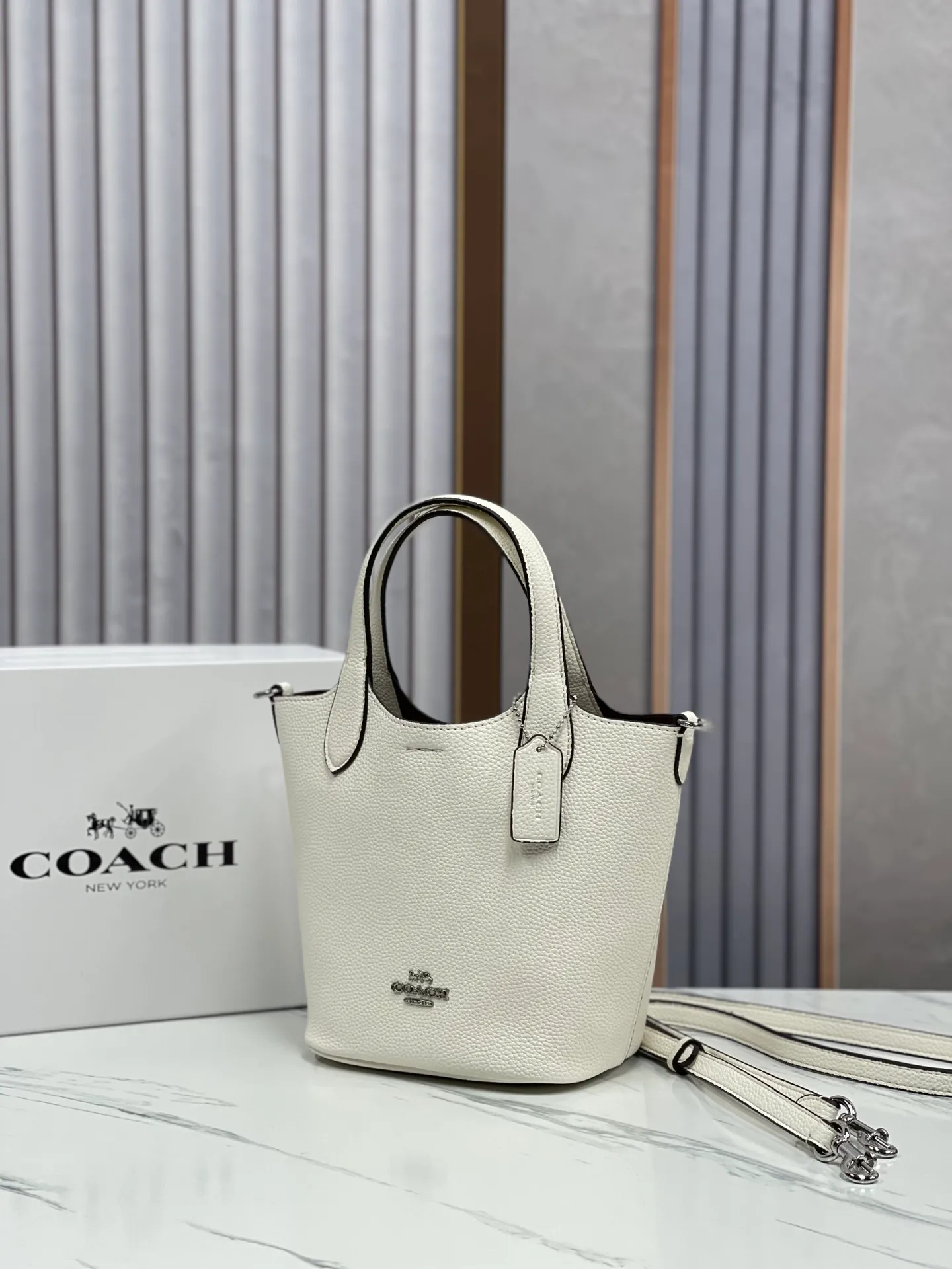 Batch 380💰COACH new models: CR168 full leather, CR256 presbyopia, HANNA bucket bag, hand-held crossbody bag, vegetable basket, small body, large capacity, good-looking and practical 19.5*17.5*13cm