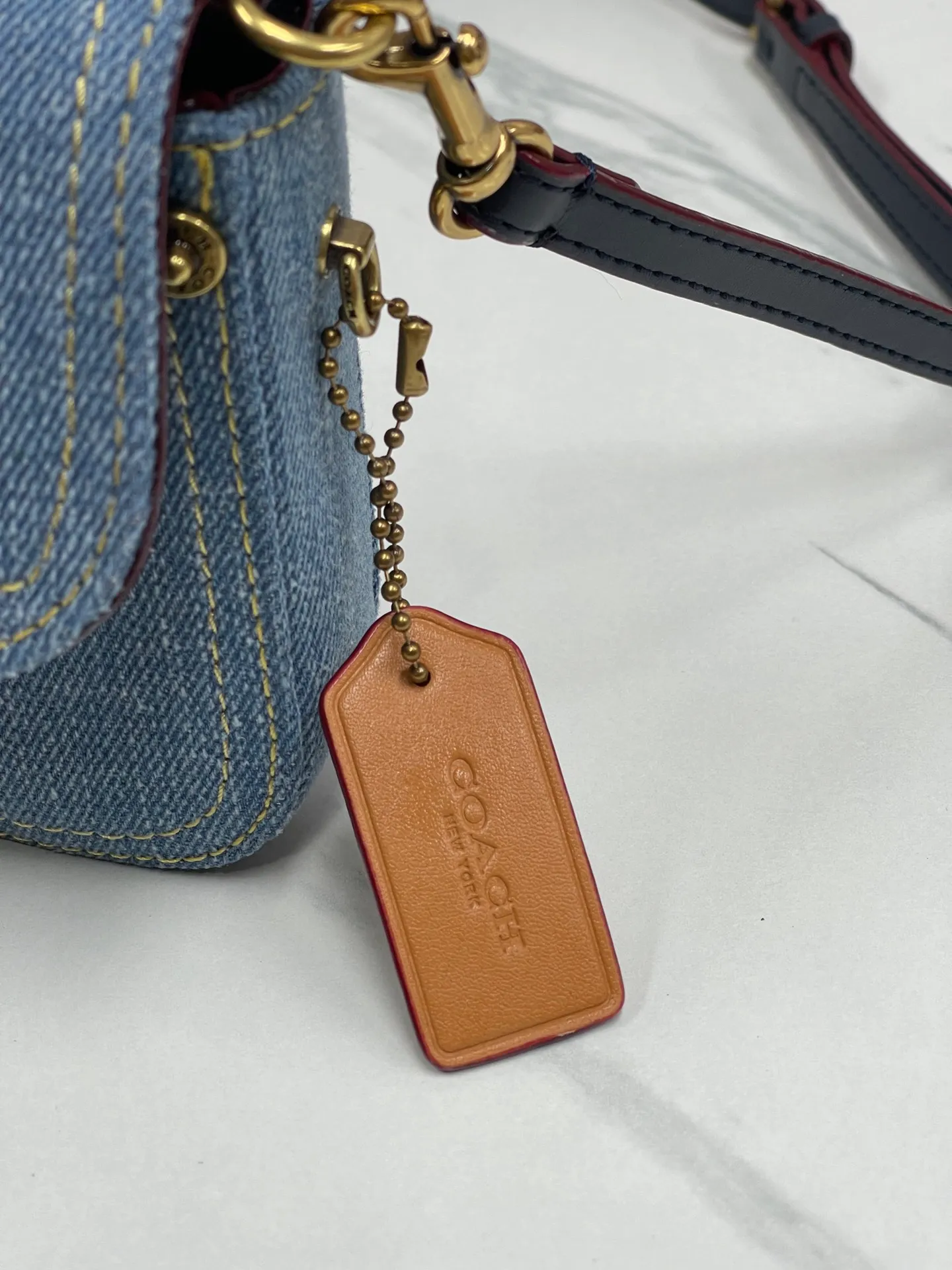 Top original order batch 420💰COACH new model CS126 counter synchronized Hayden crossbody bag fashionable simple versatile denim blue shoulder bag size 20*12*3