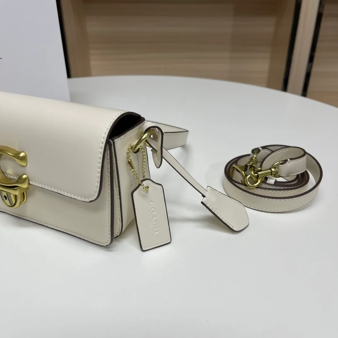 Top original order, batch 480💰Coach new Coach baguette bag, leather crossbody bag [Rose][Rose] model CE331 women's bag STUDIO BAGUETTE, size: 20*10*7[Fireworks][Fireworks][Fireworks]