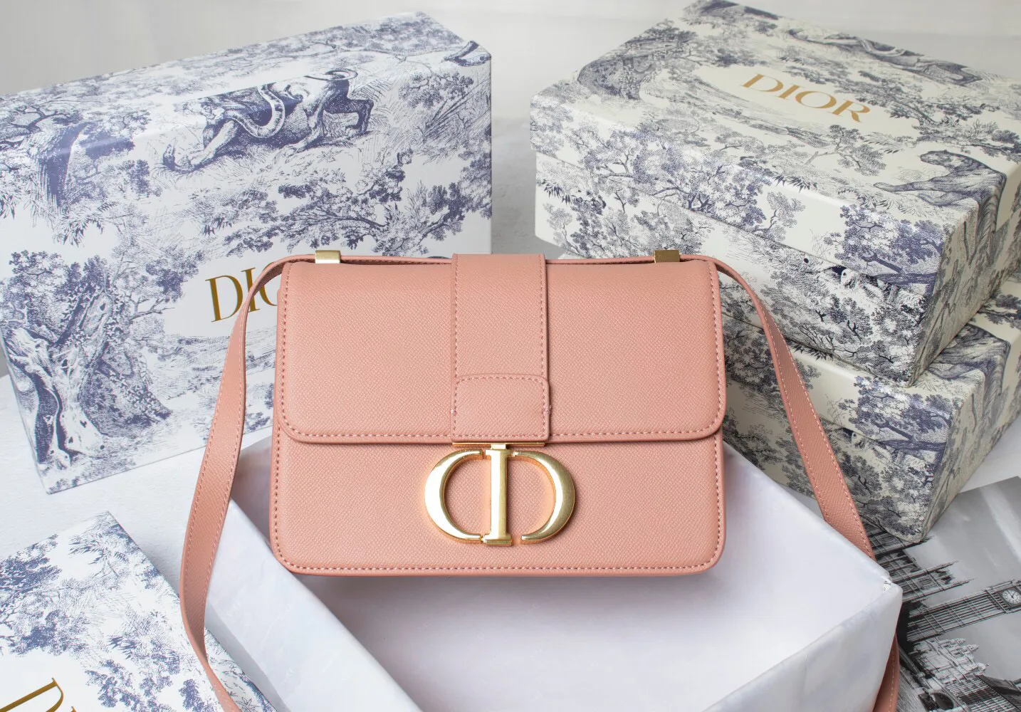 All Categories Official Website "Brand Women's Bags" Women's Bags 💙 DIOR 2022 Official Early Spring New Dior* r Palm Print Series Montaigne Bag Wholesale 58002000