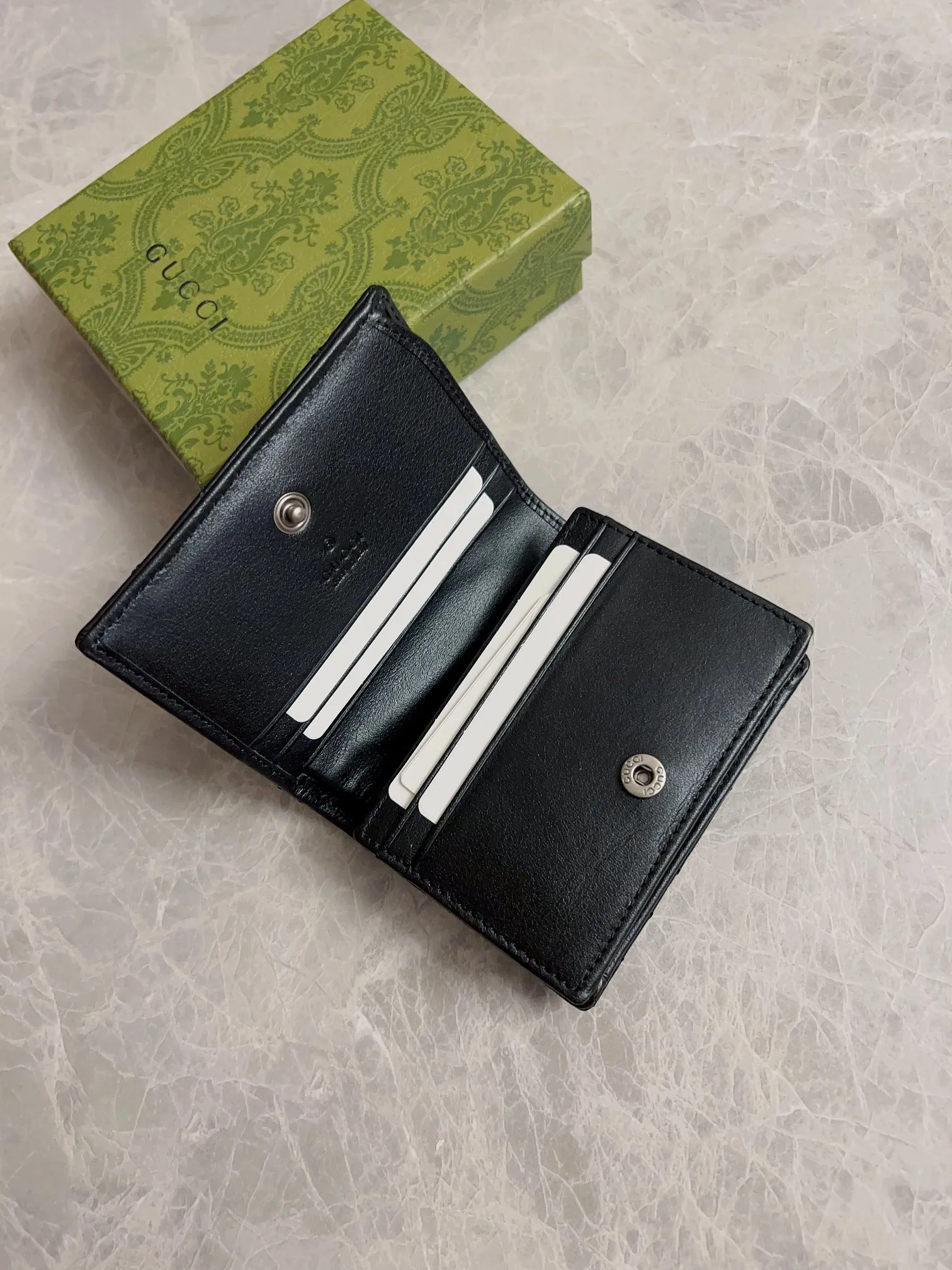 💰350 🇮🇹🇮🇹Original new product on the market! (card holder ~ wallet) counter quality, top-quality original goods, real photos! Style No. 466492 Black Double G~🎈🎈🎈Dimensions: Width 11X Height 8X Side Width 3, 👏👏👏 Shipped