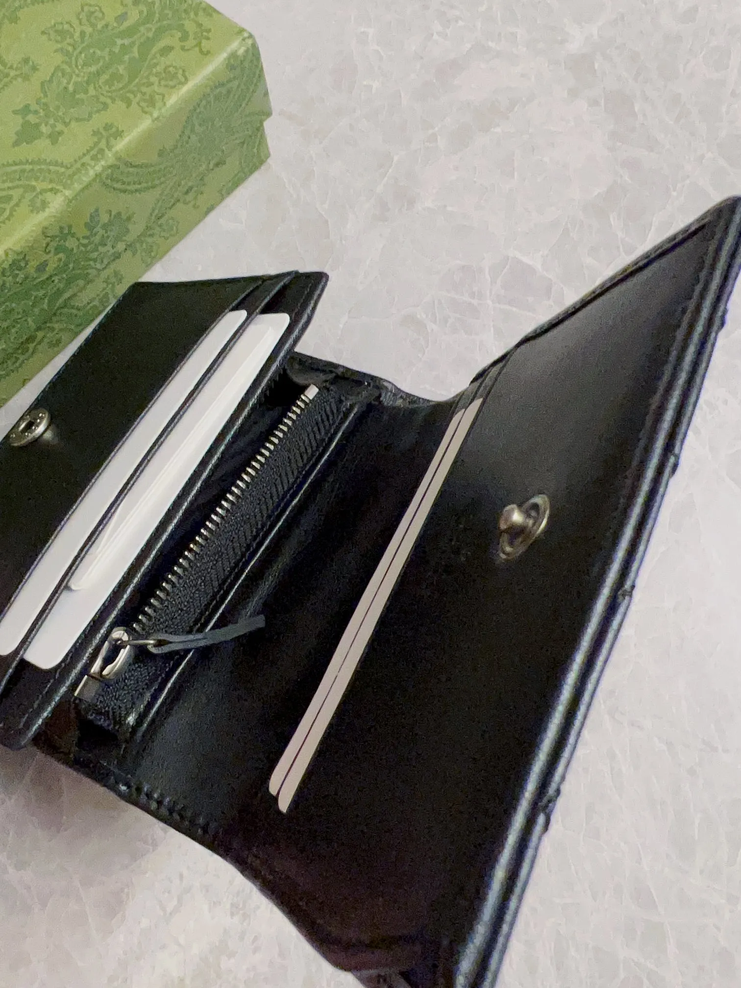 💰350 🇮🇹🇮🇹Original new product on the market! (card holder ~ wallet) counter quality, top-quality original goods, real photos! Style No. 466492 Black Double G~🎈🎈🎈Dimensions: Width 11X Height 8X Side Width 3, 👏👏👏 Shipped