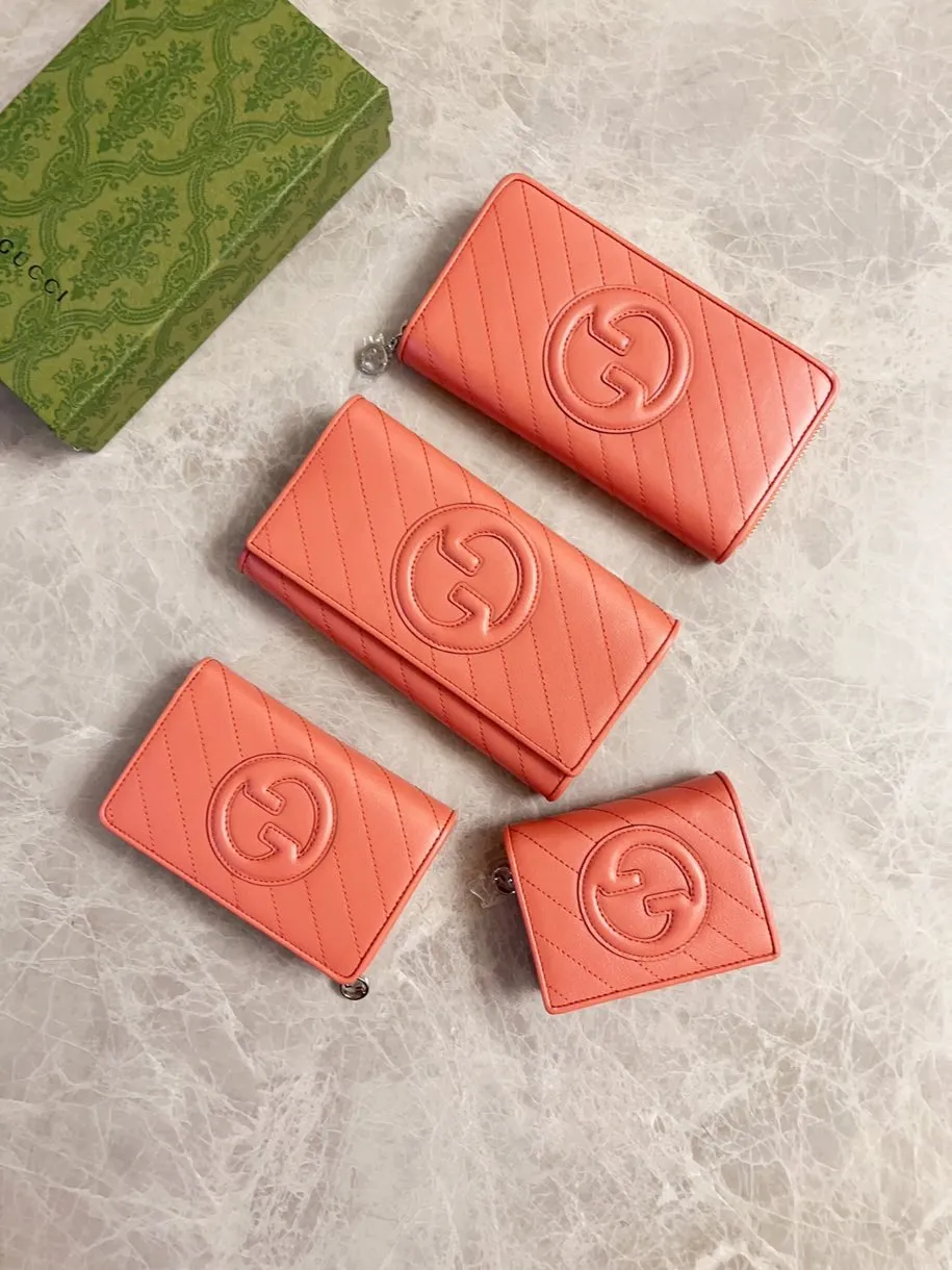 💰480🇭🇺🇭🇺Gucci Blondie series full zipper wallet Model: 760302 Size: 19.5x11x3cm (thick) Color: white, black, gray, brown, pink, green/original leather. Made in Italy