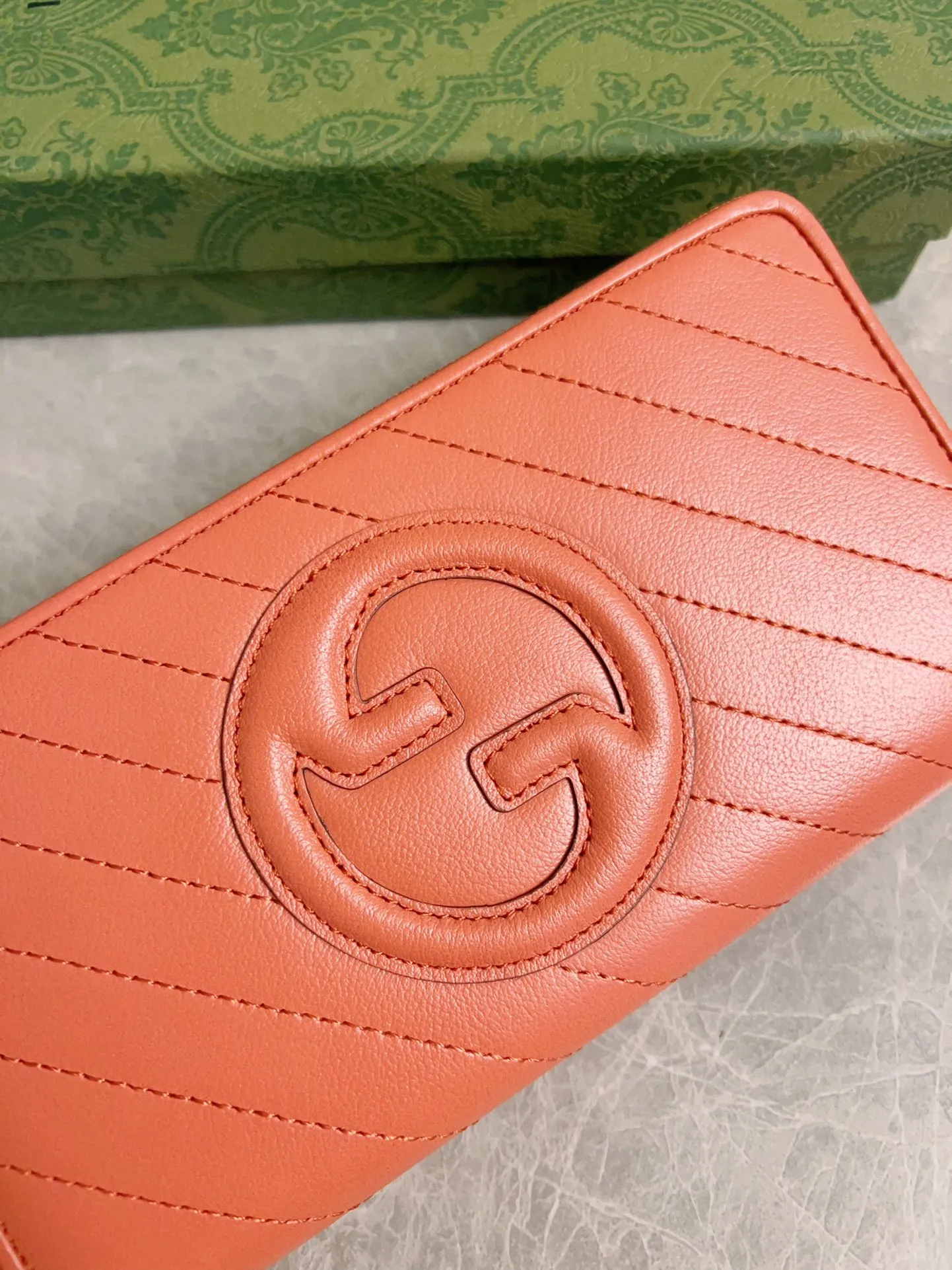 💰480🇭🇺🇭🇺Gucci Blondie series full zipper wallet Model: 760312 Size: 11 (length) x 19.5 (width) x 3cm (thickness) Color: pink/original leather. Made in Italy