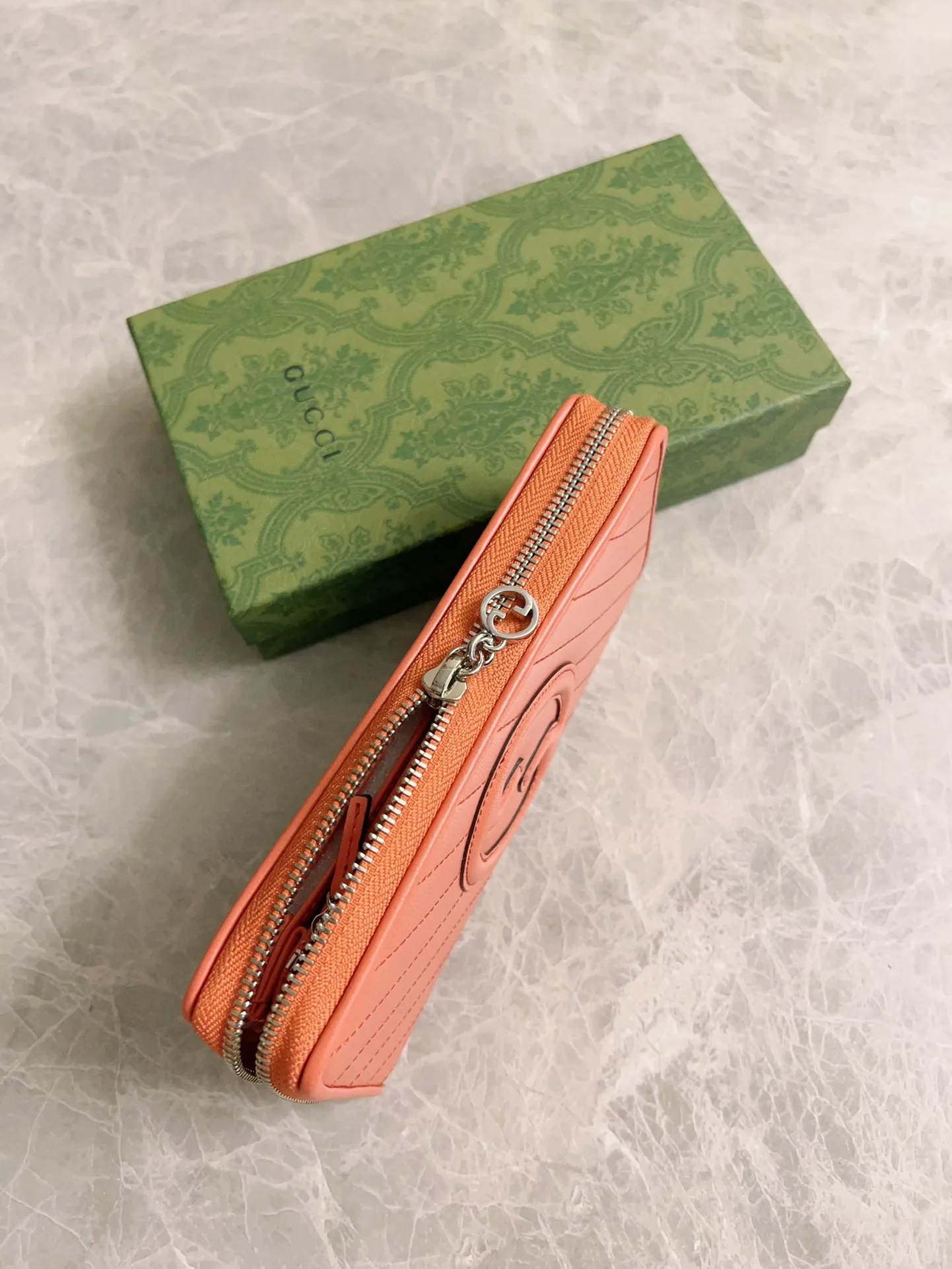 💰480🇭🇺🇭🇺Gucci Blondie series full zipper wallet Model: 760312 Size: 11 (length) x 19.5 (width) x 3cm (thickness) Color: pink/original leather. Made in Italy