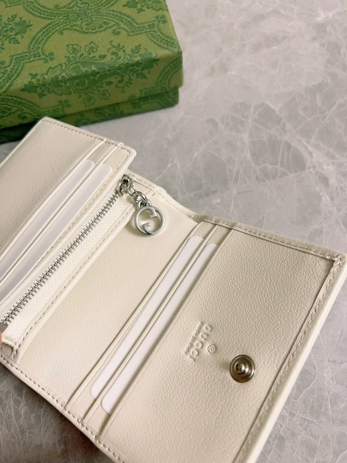 💰410 🇭🇺🇭🇺Gucci Blondie series card holder wallet Model: 760317 Size: 11x8.5x3cm (thick) Color: white, black, gray, brown, pink, green/original leather. Made in Italy