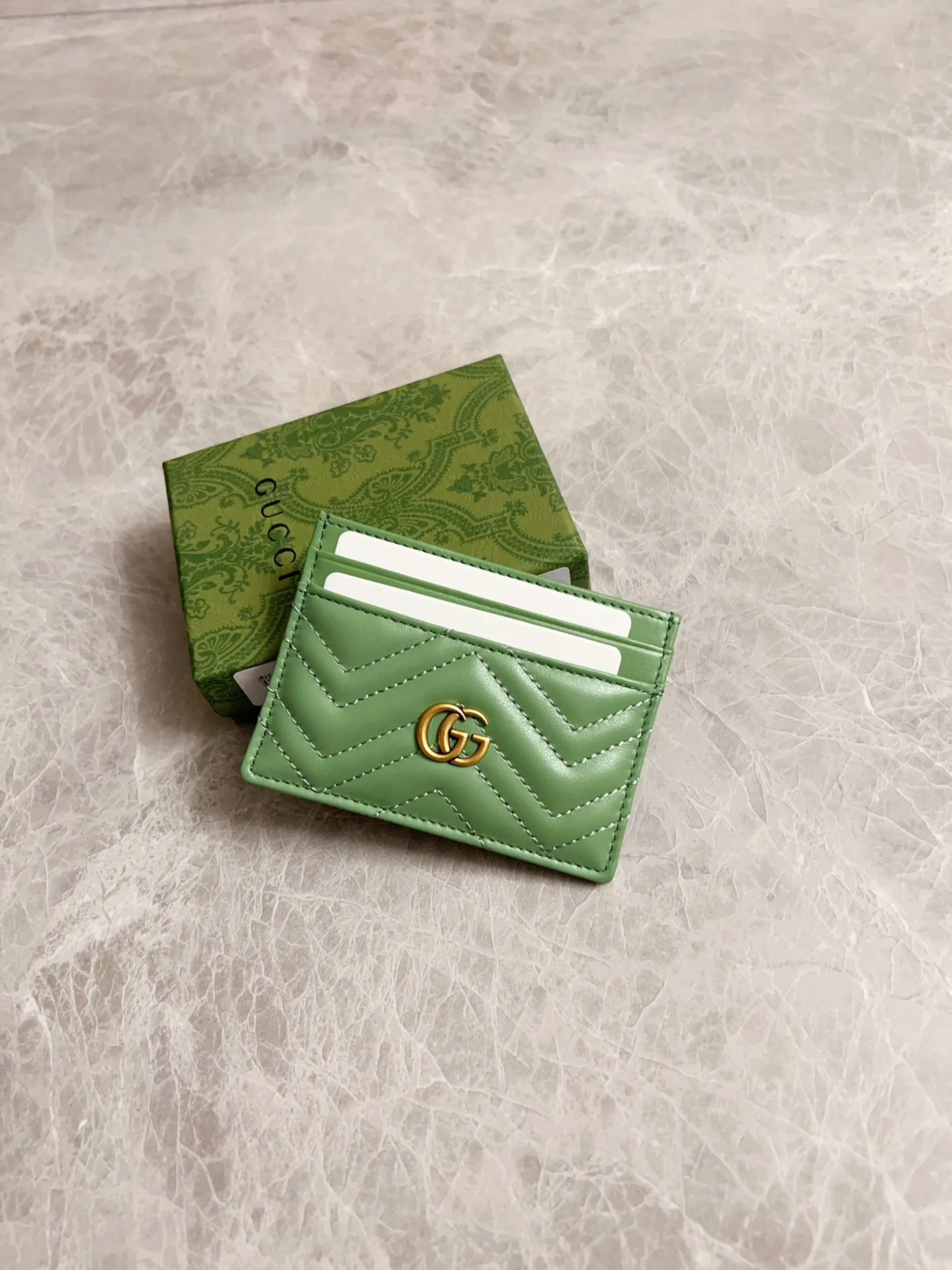 💰220 🇮🇹🇮🇹Gucci’s latest avocado green 🥑🥑～Counter quality, top-quality original goods, real photos! 🥑🥑Model: 443127, size: 10x7cm🥑🥑