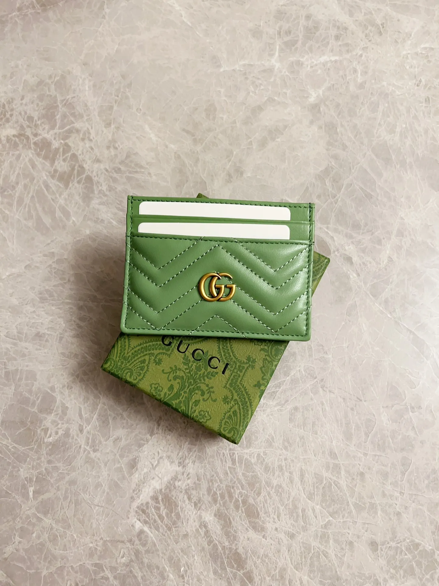 💰220 🇮🇹🇮🇹Gucci’s latest avocado green 🥑🥑～Counter quality, top-quality original goods, real photos! 🥑🥑Model: 443127, size: 10x7cm🥑🥑