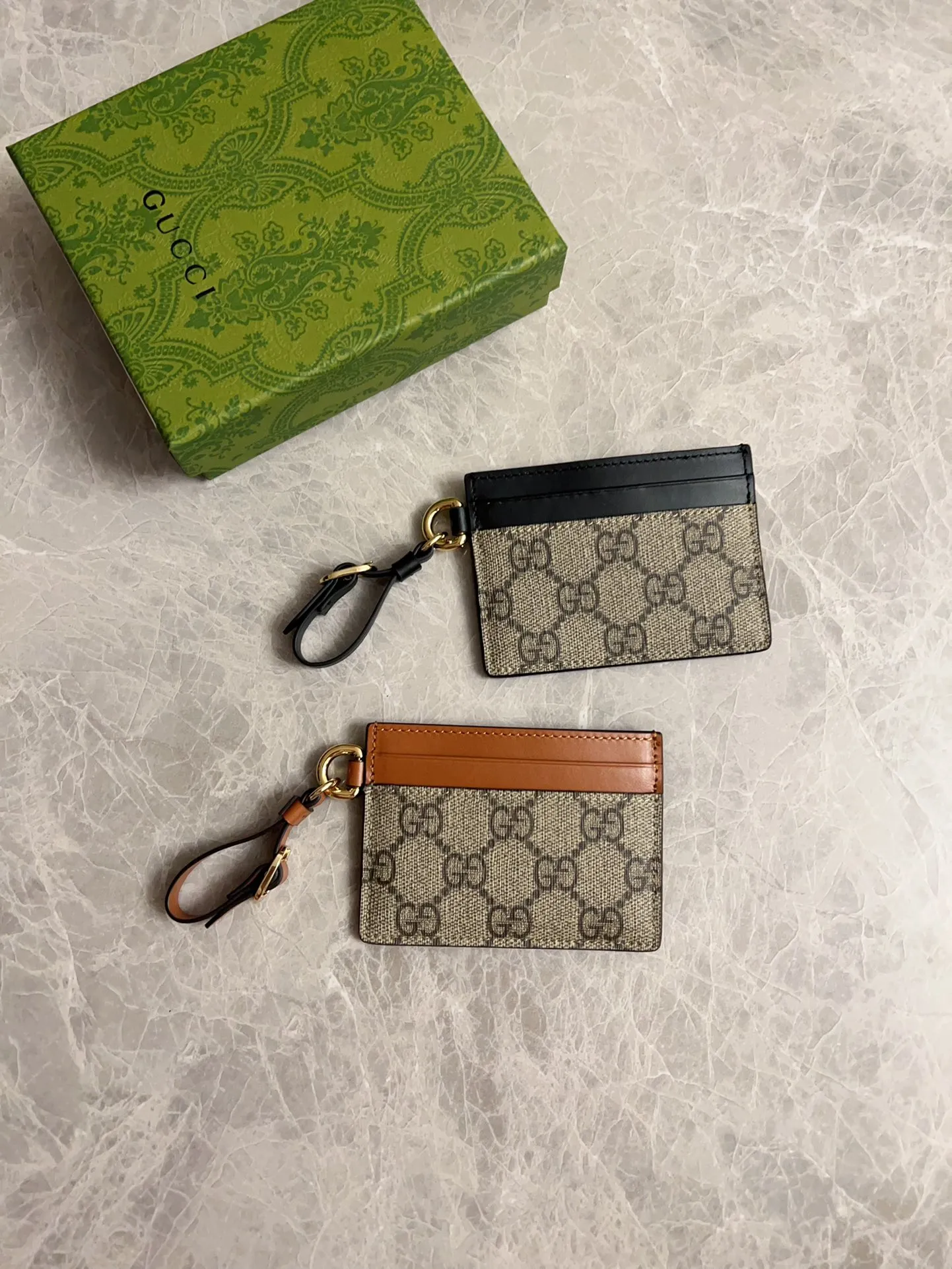 💰260 🇮🇹🇮🇹Gucci’s latest GG Supreme premium PVC with original cowhide card bag🌾🌾Model: 819121, size: 10×7cm