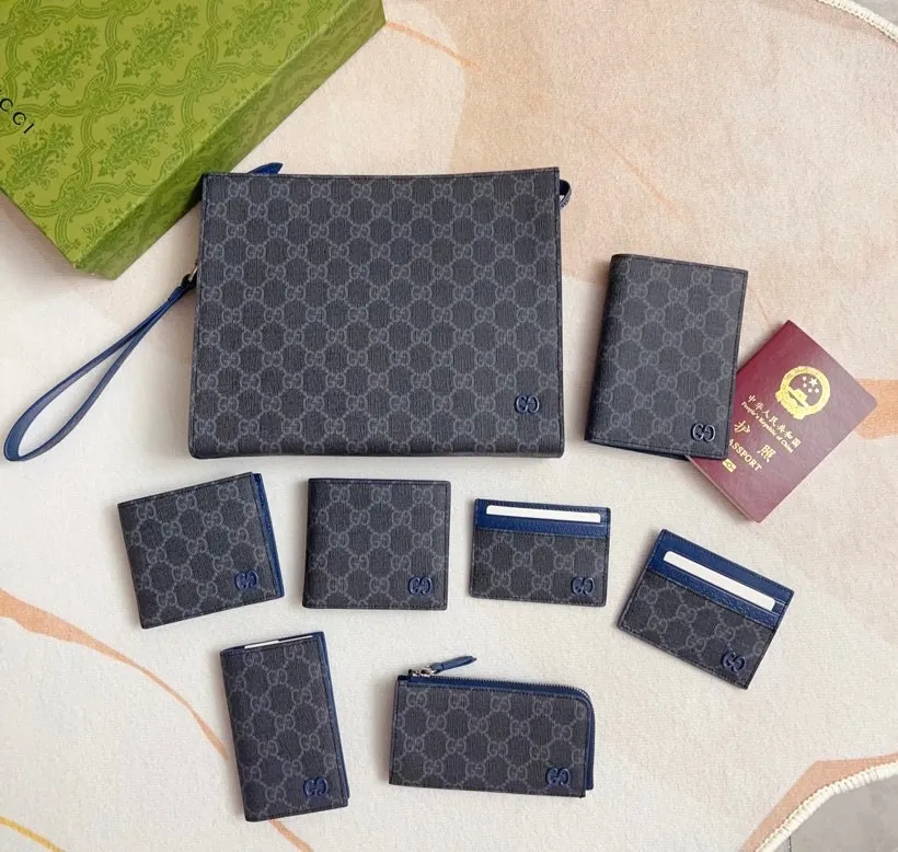 💰310 Counter quality, top-quality original goods, real photos! 768249 black PVC blue shipped ~ size: width 7.5x height 12,