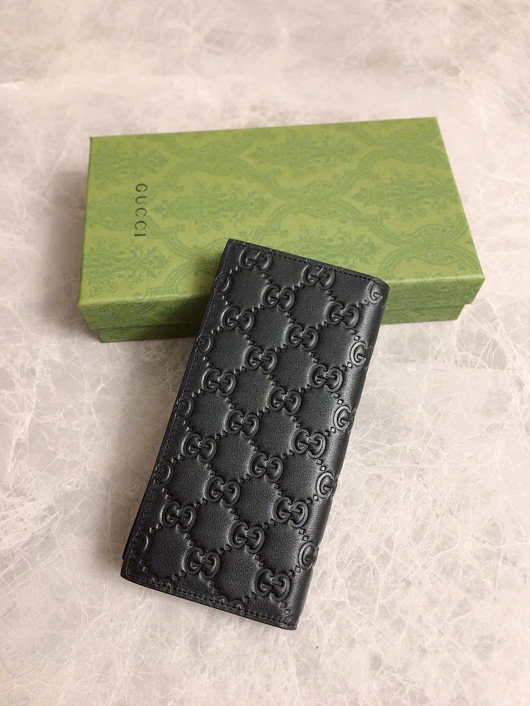 💰360🇭🇺🇭🇺New men's suit clip wallet👓👓Counter quality, authentic mold opening, real shot! 👓👓Original cowhide~Using hot-pressed exquisite printing, thick to the touch, with the latest~double GG metal logo👓👓Fashionable and generous, low-key luxury,👓👓Model: 473920, size: 19x 10cm