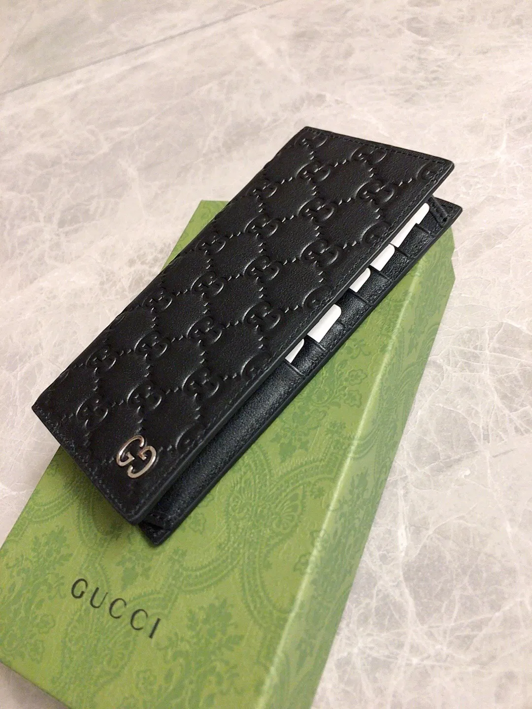 💰360🇭🇺🇭🇺New men's suit clip wallet👓👓Counter quality, authentic mold opening, real shot! 👓👓Original cowhide~Using hot-pressed exquisite printing, thick to the touch, with the latest~double GG metal logo👓👓Fashionable and generous, low-key luxury,👓👓Model: 473920, size: 19x 10cm