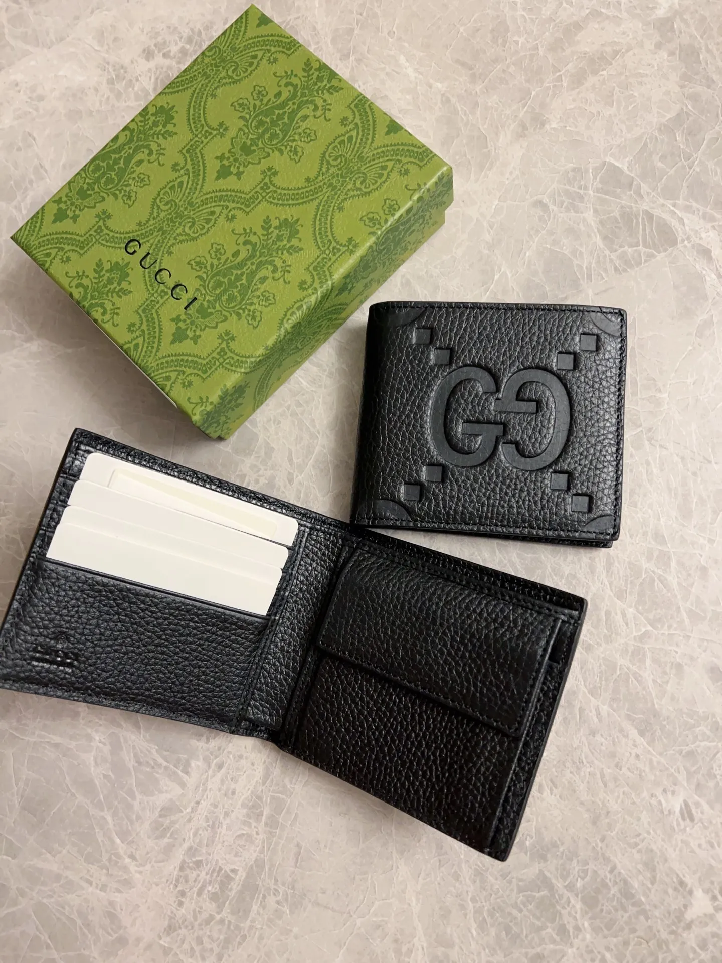 💰320 🇮🇹🇮🇹 New GG Ophidia👉New super double G series pressed G short clip original leather shipped! 🫥🫥Size: 11x9cm, Model: 739479