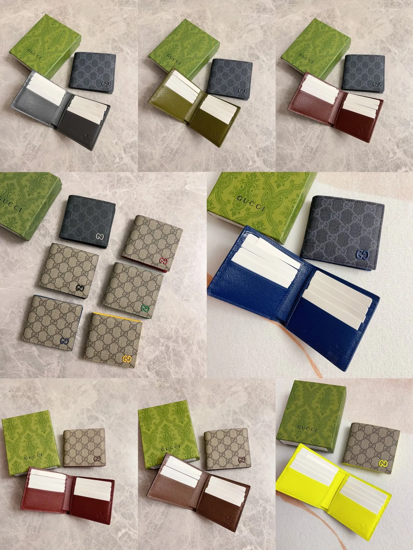 💰310 🇭🇺🇭🇺Gucci’s latest collection ~ Short clip 🧤🧤The two-tone design full of contrasting beauty makes the GG logo emblazoned on the bag stand out🧤🧤The fabric is made of black GG, and the lining is made of contrasting cowhide leather🧤🧤Black GG Supreme canvas, black PVC blue Size: 11x 9cm Model: 768243 (original product)
